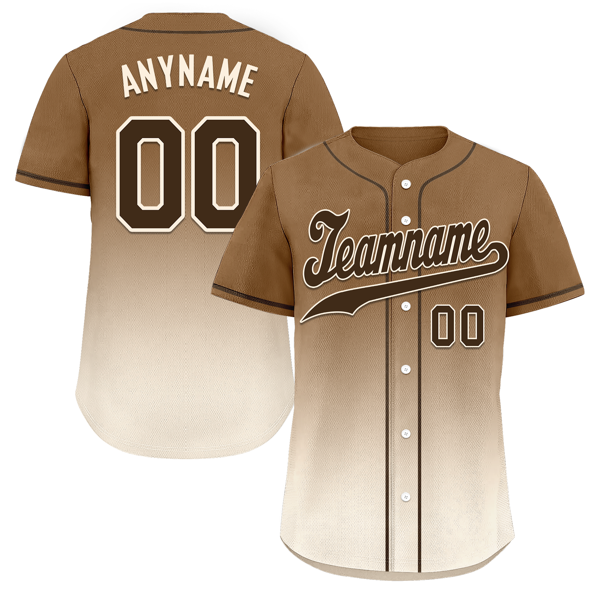 Custom Brown & White Fade Personalized Authentic Baseball Jersey - BSBJ01 D0a70fe - Perfect for Team Uniforms, Sports Events & Fan Apparel