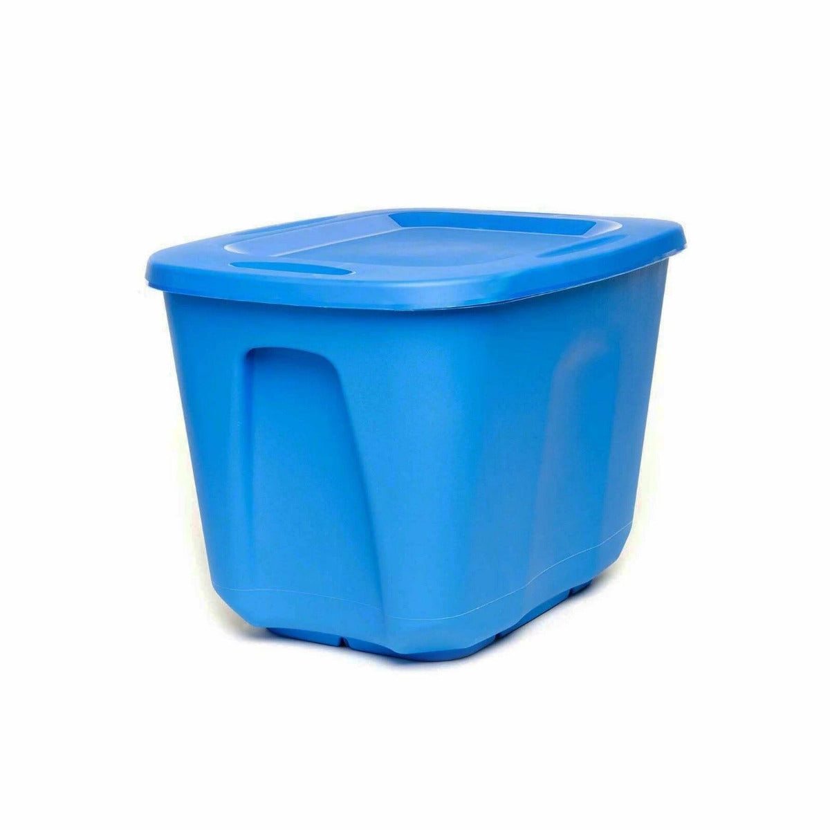Homz 10 Gallon Storage Tote with Latching Lid - Heavy Duty Plastic Storage Bin in Blue - Perfect for Home Organization, Garage Storage & Moving Supplies