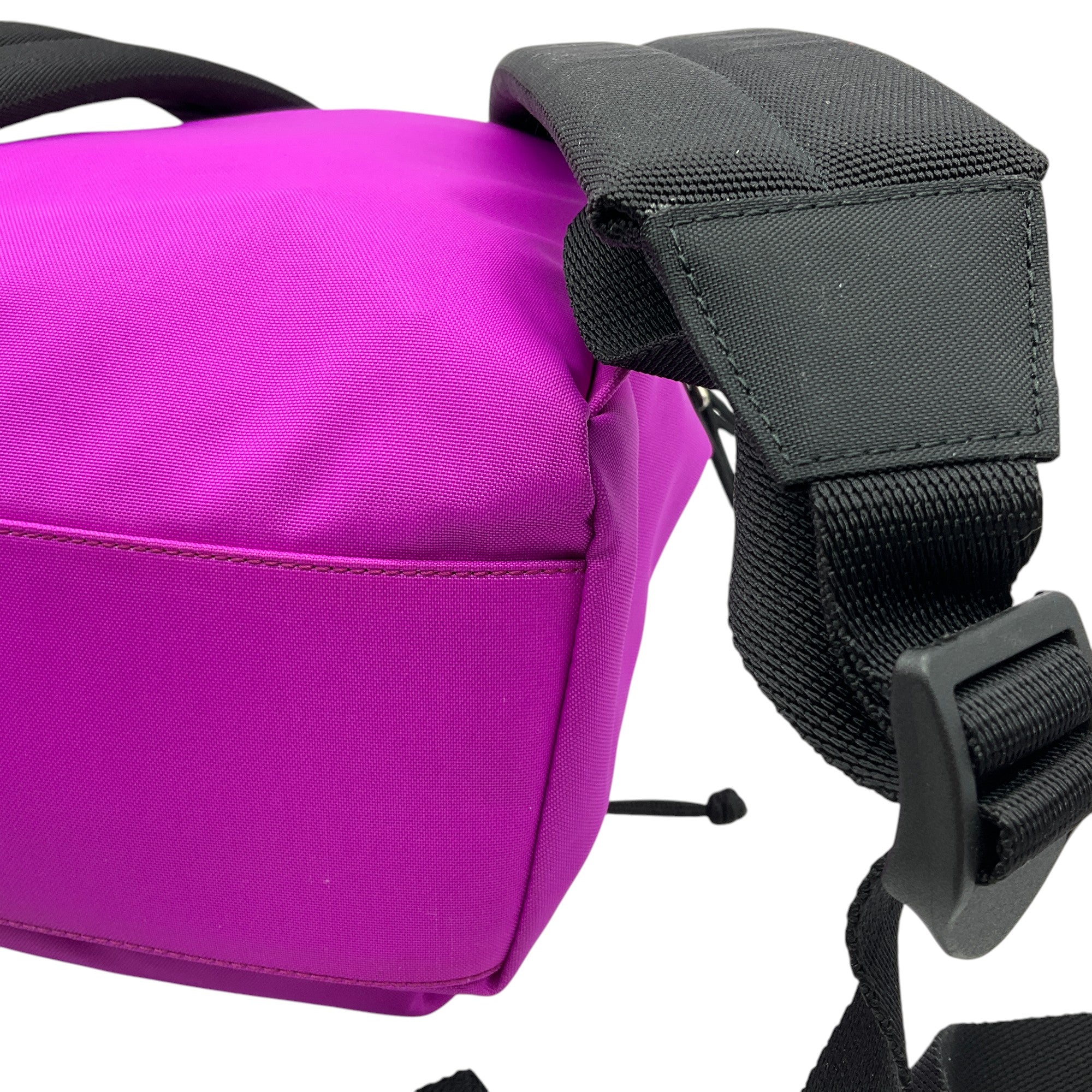Balenciaga Magenta & Black Logo Nylon Backpack for Women & Men - Stylish Travel & Everyday Use Backpack for Work, School & Gym