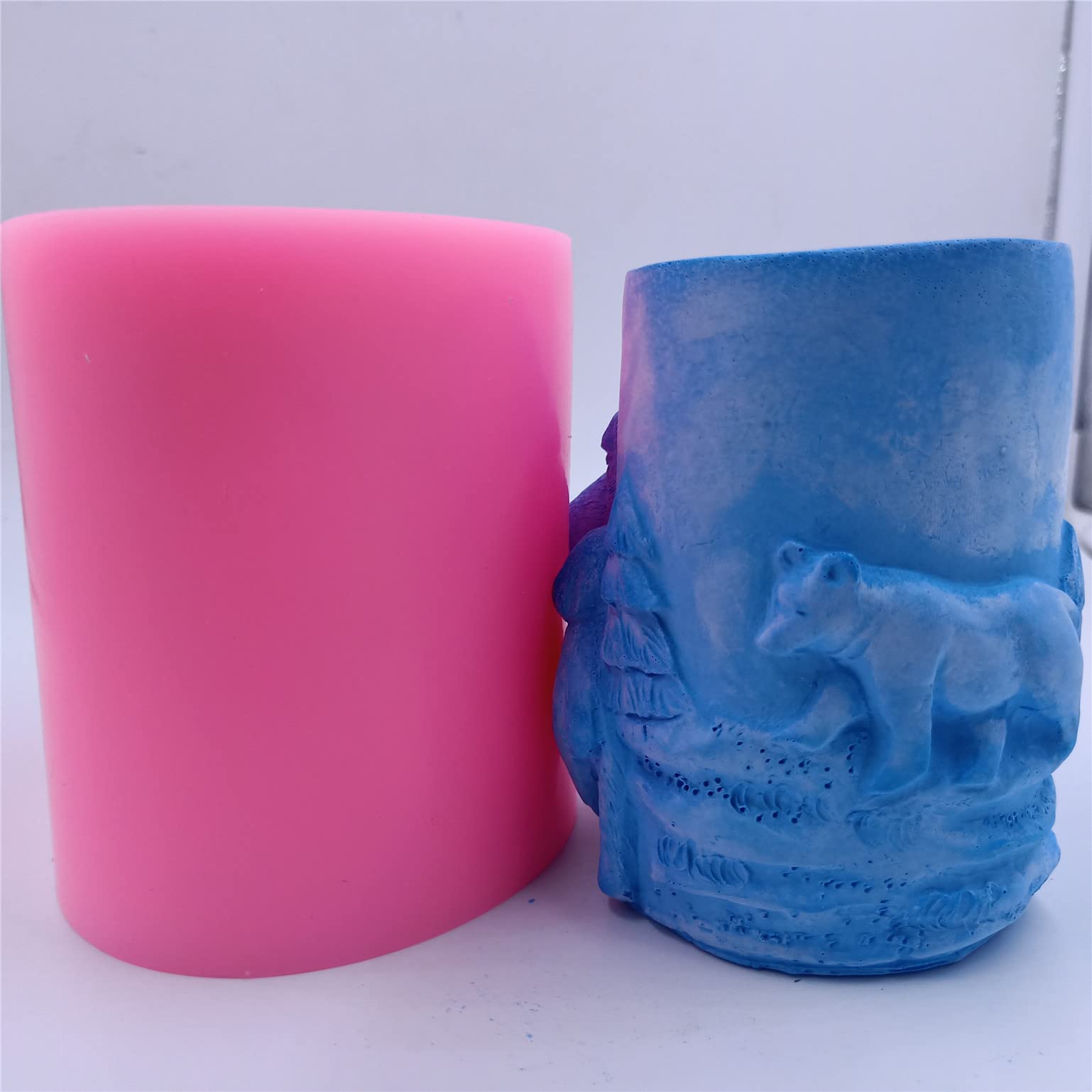 3D Bear Silicone Candle Molds for DIY Scented Candles, Wax Molds for Resin, Epoxy, Gypsum Crafts - Perfect for Home Decor, Wedding Favors & Gift Making