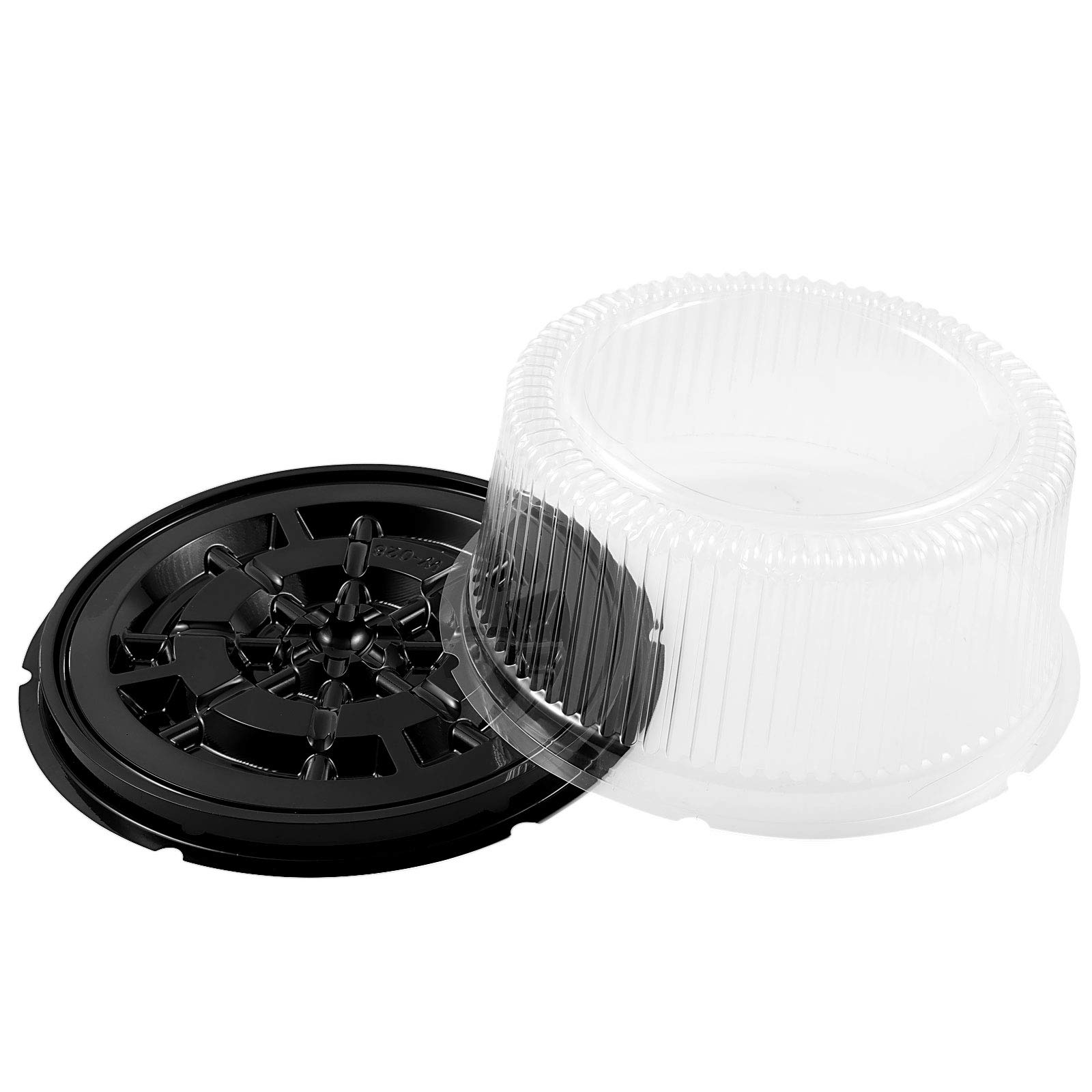 KEILEOHO 15 Pack 10 Inch Clear Disposable Plastic Cake Containers with Dome Lids - Food Safe Cake Carriers for Transport, Storage & Display | Perfect for Bakeries, Parties, Catering & Dessert Shops
