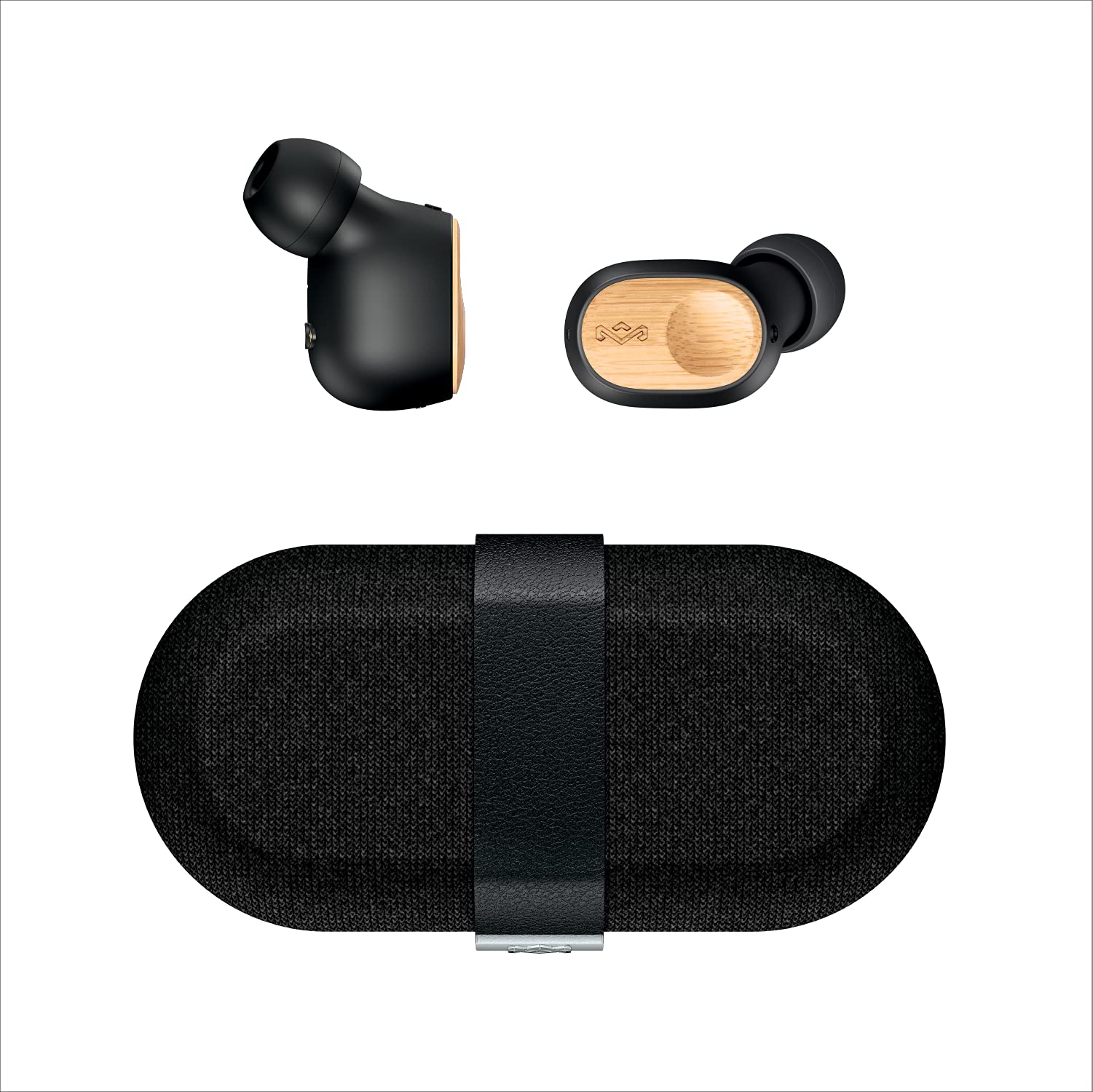 House of Marley Liberate Air True Wireless Earbuds with Mic - Bluetooth 5.0 Headphones, 32H Playtime, Sustainable Bamboo & Recycled Materials - Perfect for Gym, Running, Travel & Work Calls