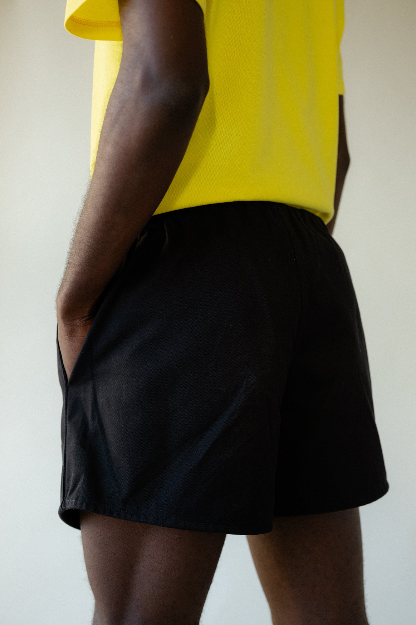 Men's Heavyweight Sports Shorts - Breathable, Sweat-Wicking, Plastic-Free Black Athletic Shorts for Running, Gym & Outdoor Workouts
