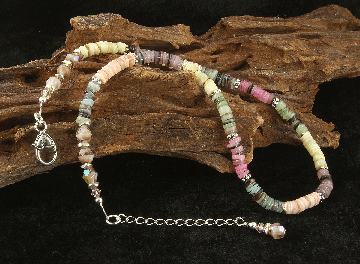 Sunrise Shell Beaded Choker Necklace - Boho Beach Jewelry for Women, Handmade Hawaiian Style Layered Necklace | Perfect for Summer Festivals, Beach Vacations & Gift Giving
