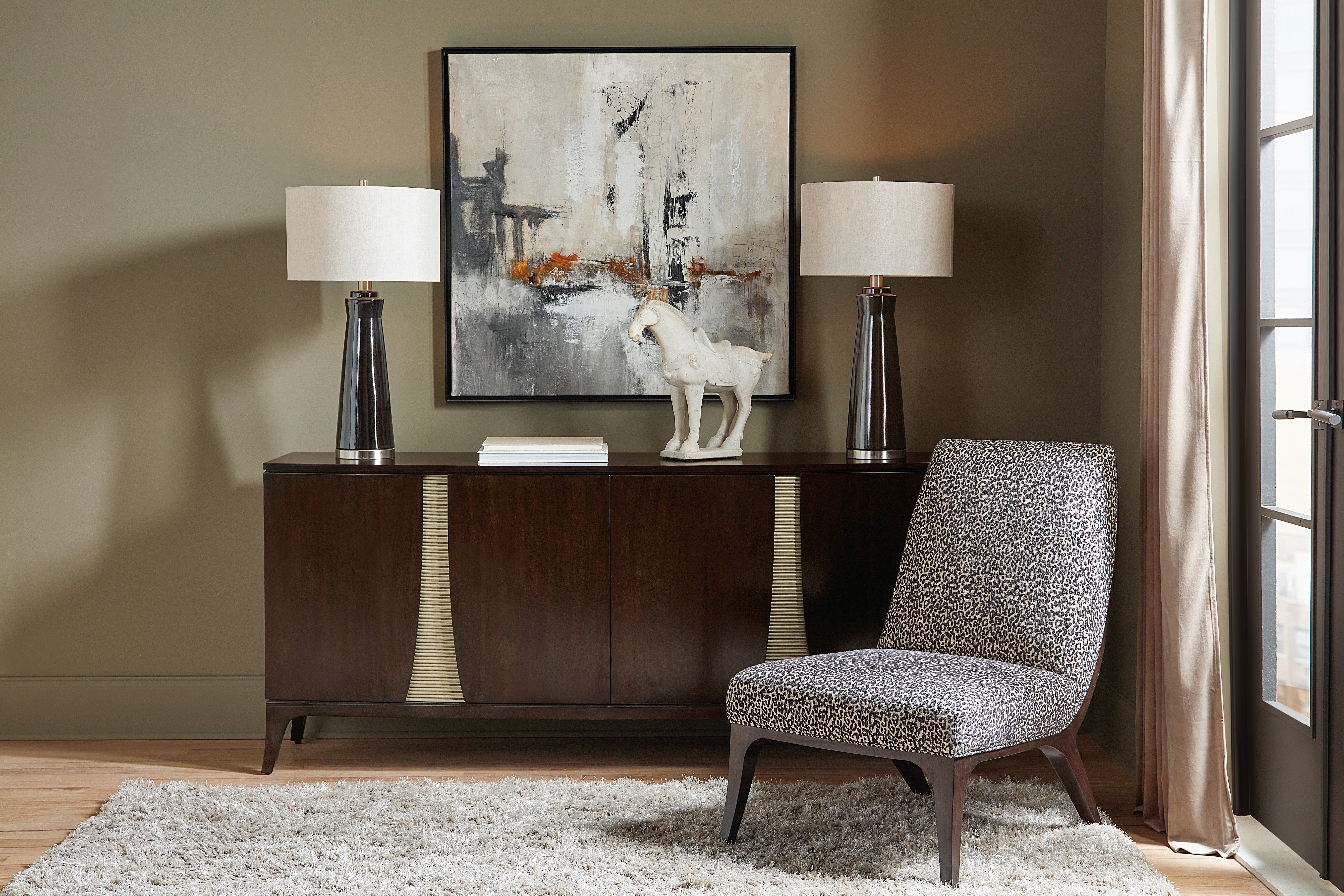 Bella Donna Entertainment Credenza - Stylish TV Stand with Storage for Living Room, Home Theater & Gaming Setup - Modern Media Console for TV, DVD Player & Streaming Devices