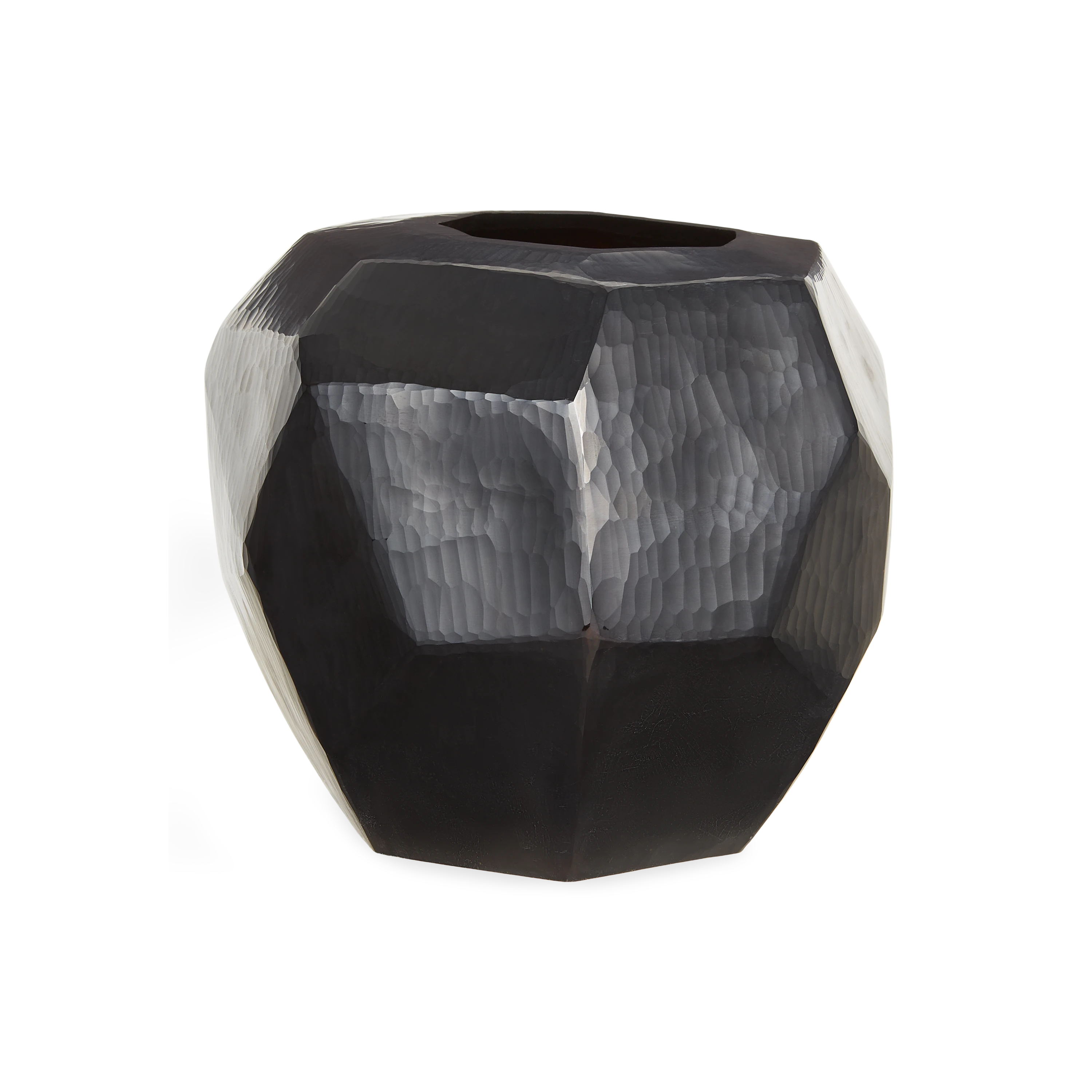 Modern Cubist Ceramic Vase in Dark Brown - Minimalist Home Decor for Living Room, Office & Wedding Centerpieces