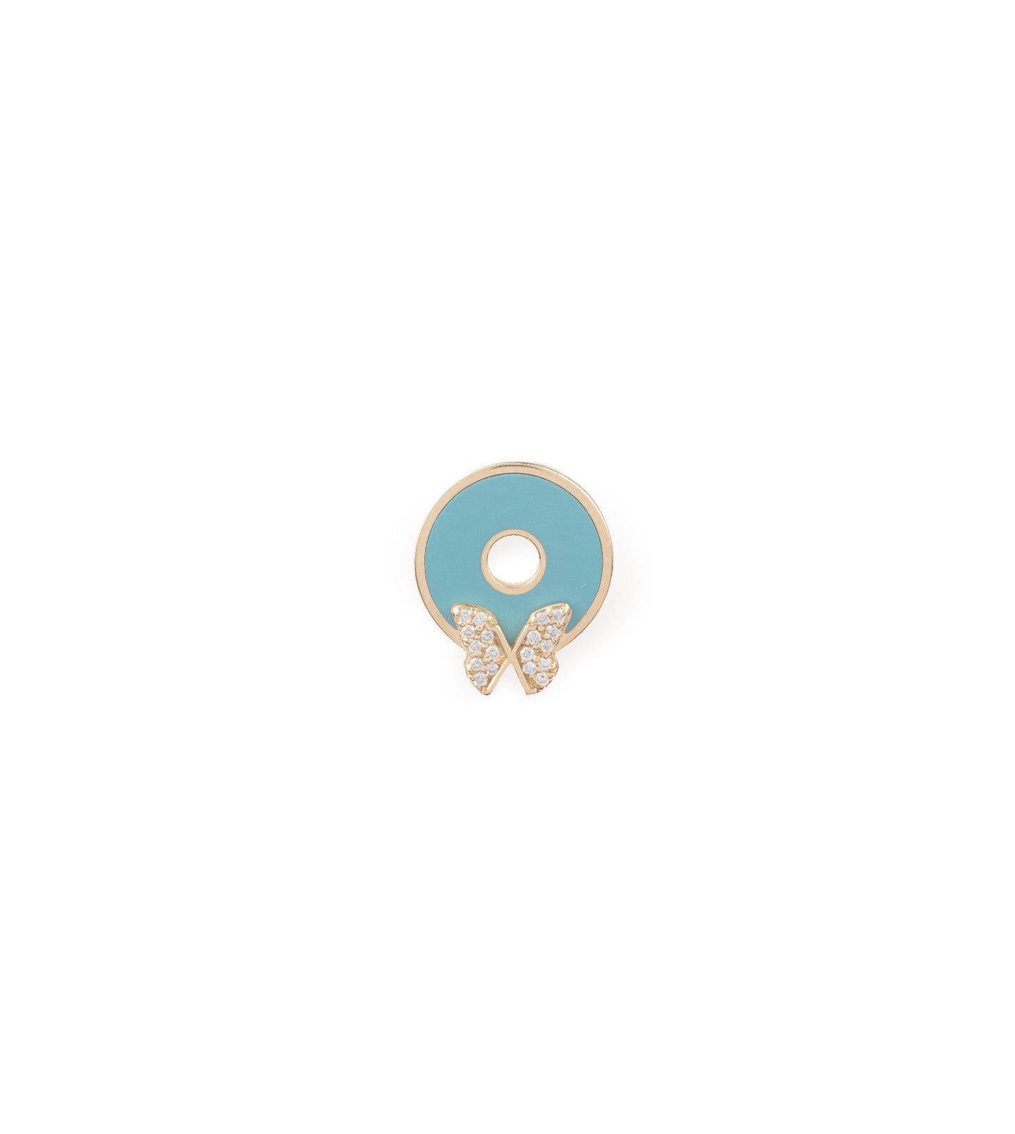 Pave Diamond Butterfly Necklace - Elegant Reverie Symbol Disk Pendant for Women | Perfect for Weddings, Anniversaries & Special Occasions