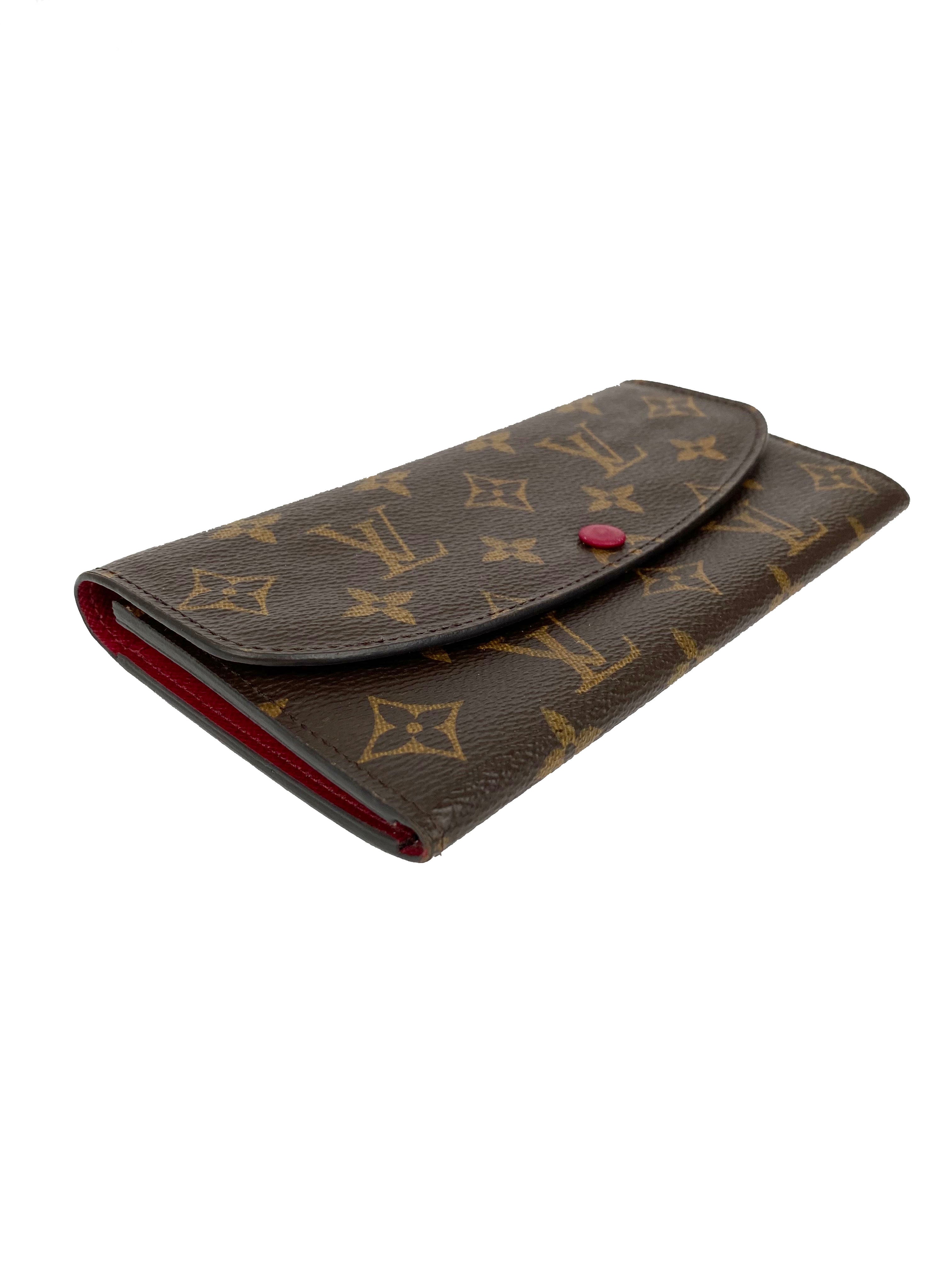 Louis Vuitton Monogram Emilie Wallet in Fuchsia - Luxury Compact Women's Wallet for Everyday Use & Special Occasions
