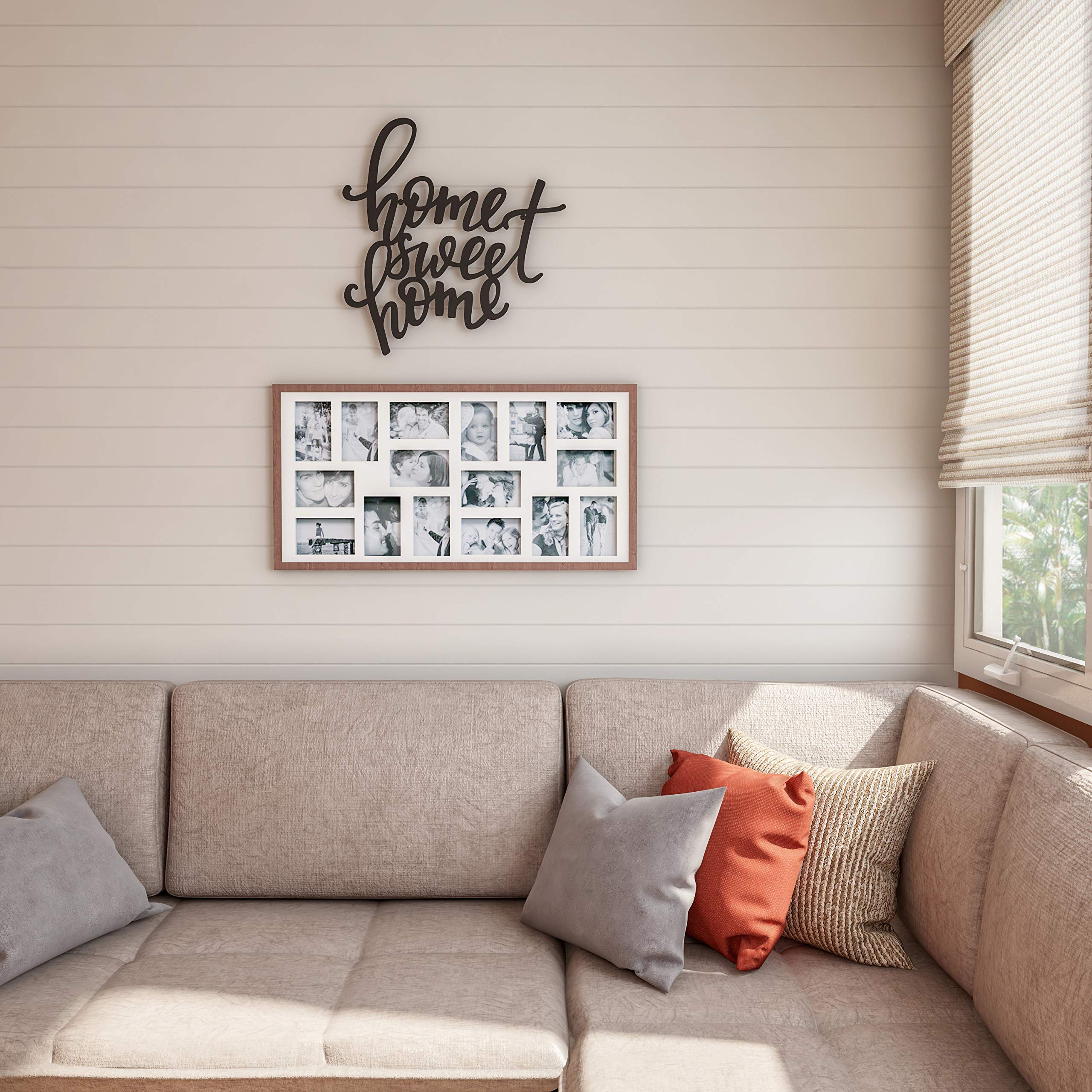 Lavish Home Sweet Home 3D Wall Sign - Rustic Farmhouse Decor for Living Room
