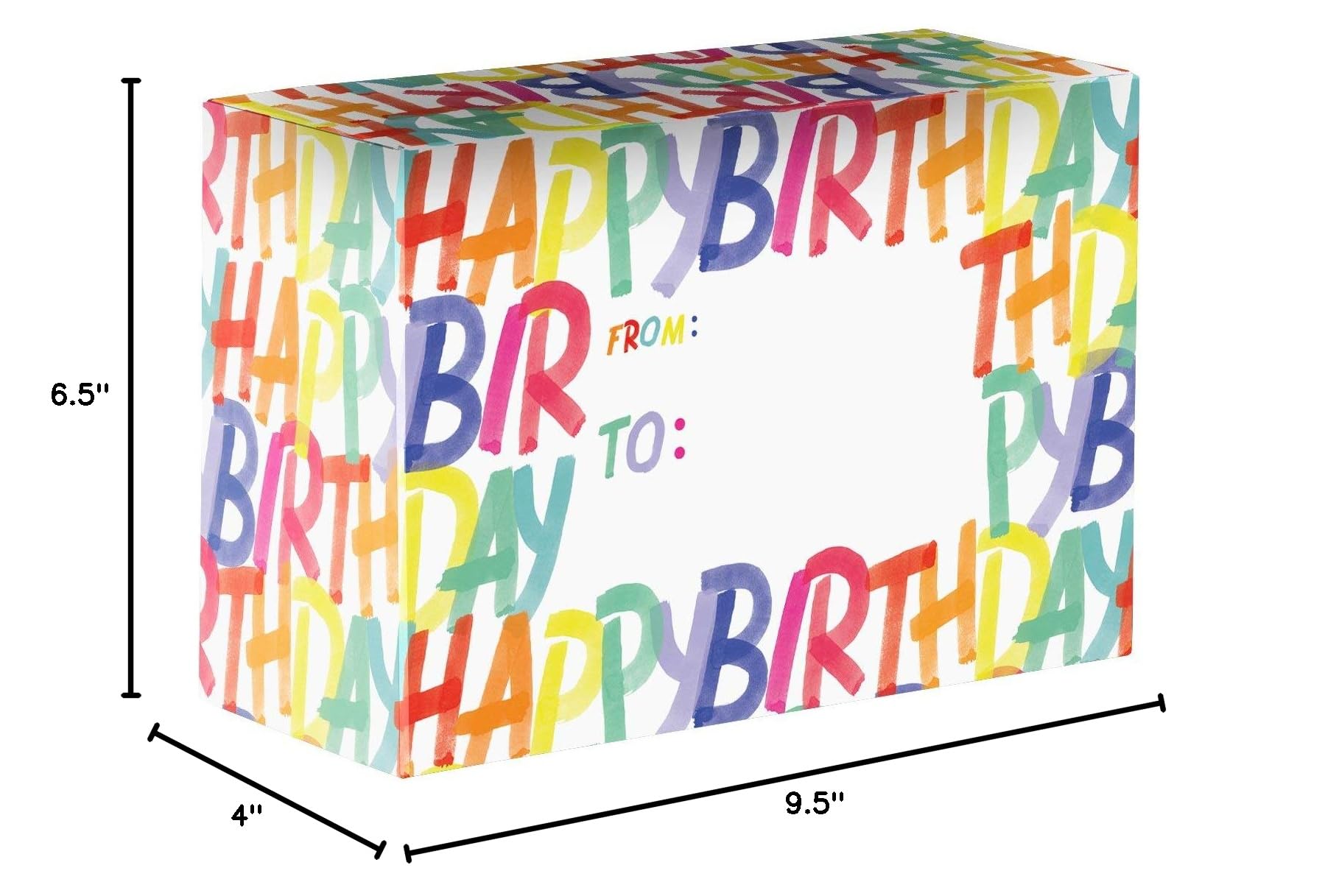 Jillson & Roberts Small Mailing Boxes - 12 Pack Colorful Rainbow Birthday Gift Boxes for Party Favors, Small Business Shipping & Packaging Supplies