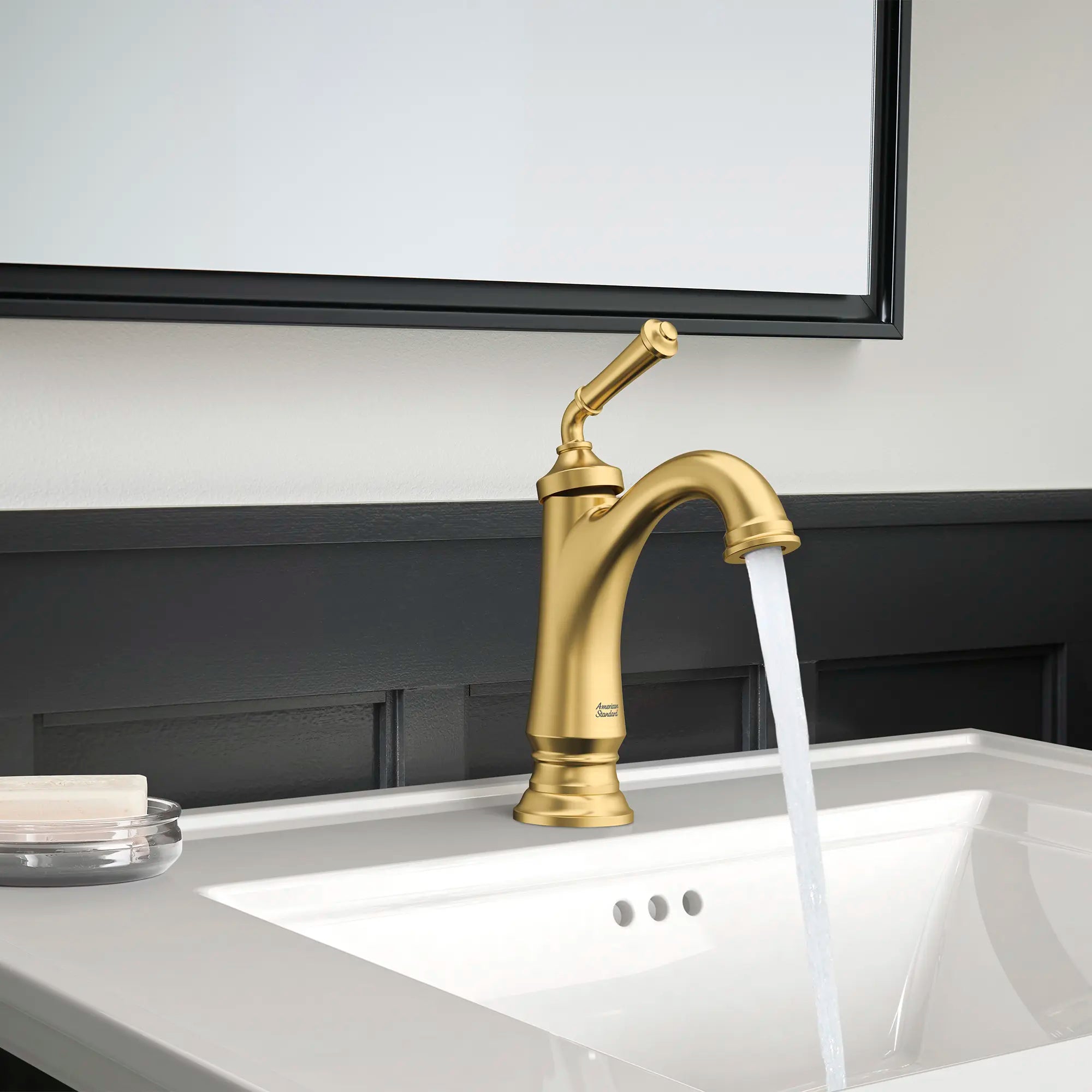 Delancey® Single Hole Single Handle Bathroom Sink Faucet 1.2 GPM Water-Saving Design with Lever Handle - Perfect for Modern Bathrooms, Powder Rooms & Guest Baths