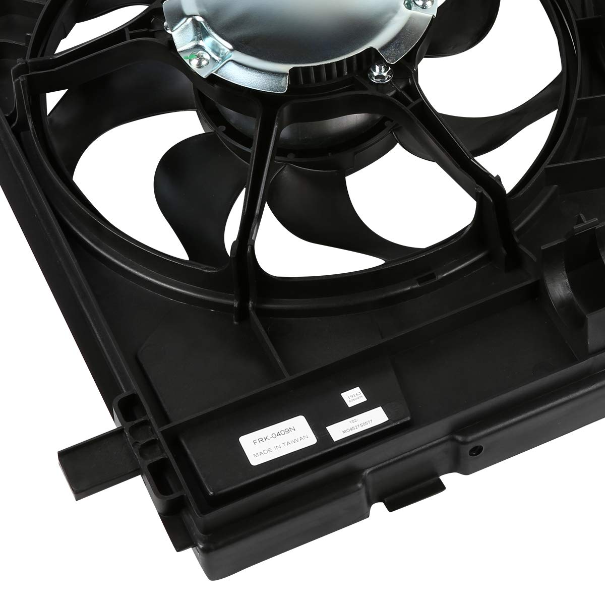 DNA MOTORING OEM-RF-0102 Black Factory Style Radiator Cooling Fan Assembly - High Efficiency Direct Replacement for 07-09 Lincoln MKZ | Improved Engine Cooling Performance for Daily Driving & Hot Weather Conditions