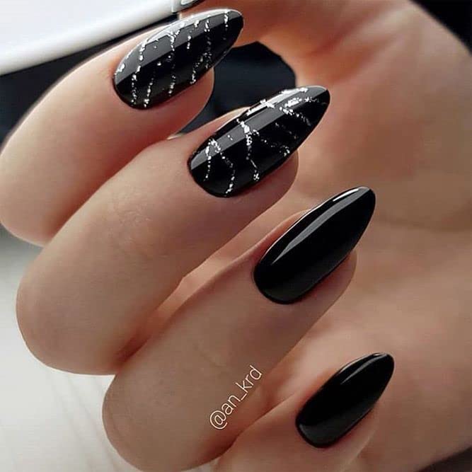 Professional Mirror Finish Nail Polish Set - Black & Top Coat (2 Pack) for Salon-Quality Manicures at Home