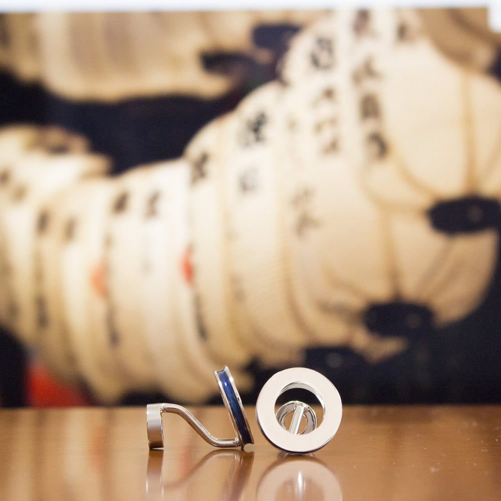 KingCuffs Round Ring Cufflinks for Men - Classic Stainless Steel Dress Shirt Accessories - Perfect for Weddings, Business Meetings & Formal Events