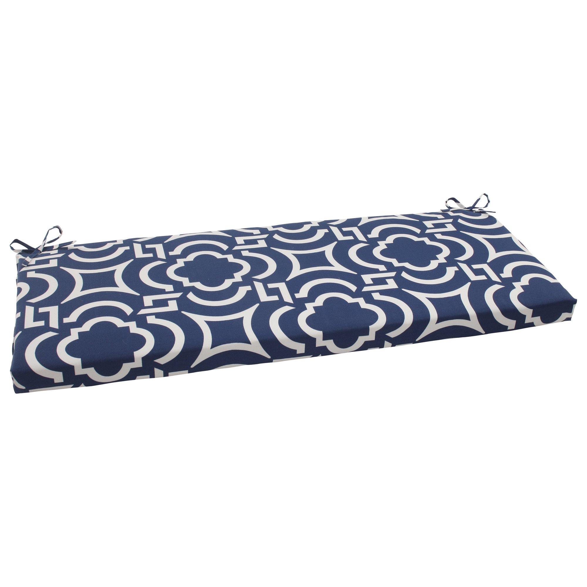 Pillow Perfect Trellis Indoor/Outdoor Cushions - Tufted Weather-Resistant Seat & Bench Cushion Set (2-Pack) for Patio Furniture, Swing, and Garden Decor