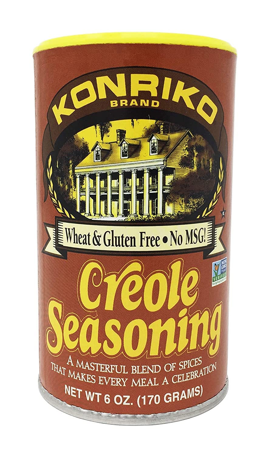 Konriko Creole Seasoning 6 oz (Pack of 2) - Wheat Free, Gluten Free, No MSG - Authentic Louisiana Flavor for Gumbo, Jambalaya & Grilling