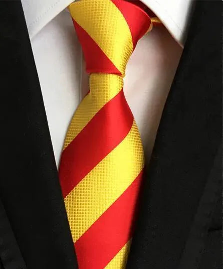 Plaid Striped Silk Men's Necktie - Elegant Formal Tie for Business, Weddings & Special Occasions
