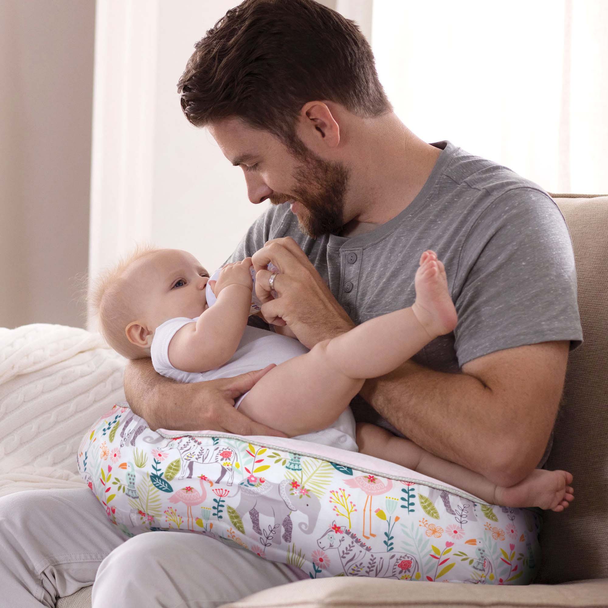 Boppy Luxe Original Nursing Pillow - Comfortable Breastfeeding Support for New Moms - Perfect for Nursing, Bottle Feeding & Baby Cuddle Time