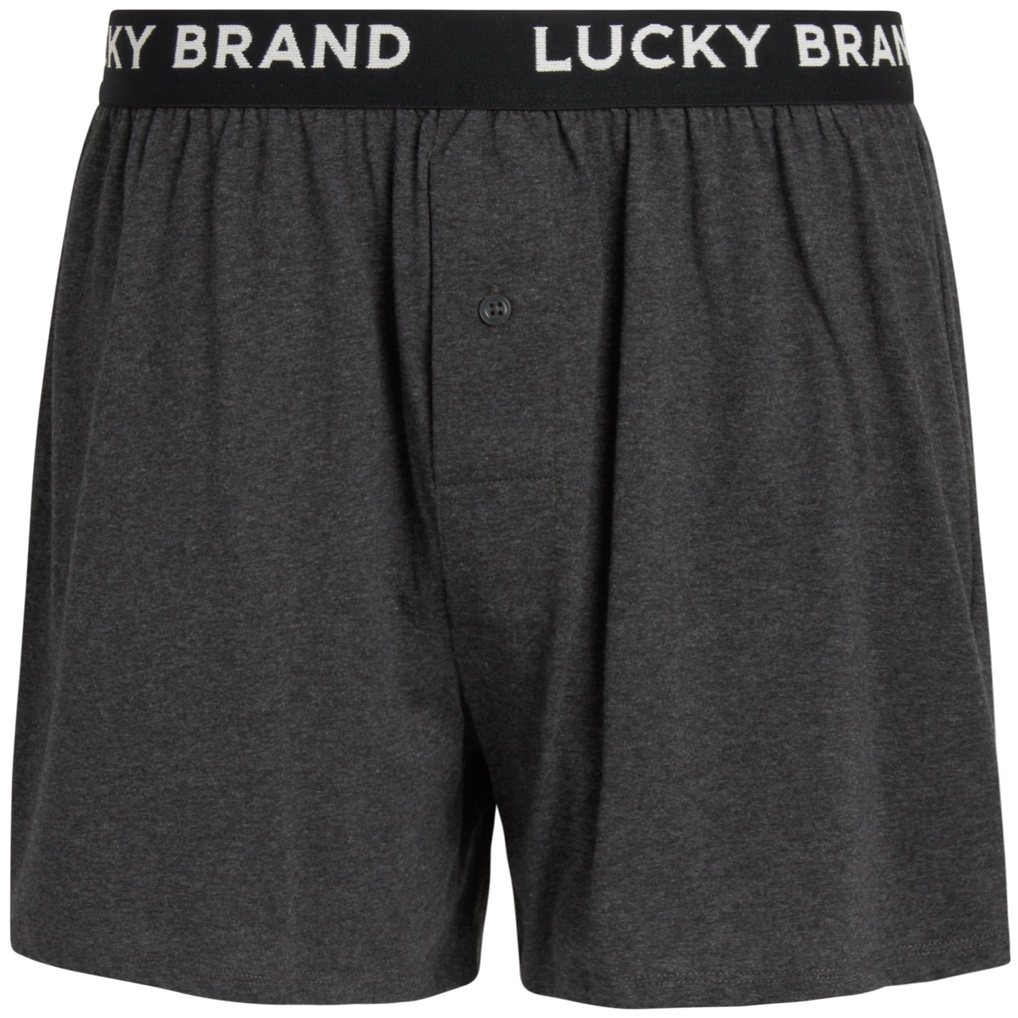Lucky Brand Men's Boxer Shorts 4-Pack - Soft Breathable Cotton Underwear for Men, Loose Fit Comfort Boxers, Lightweight & Stretchable (S-XL) - Perfect for Everyday Wear, Gym, Travel & Sleep