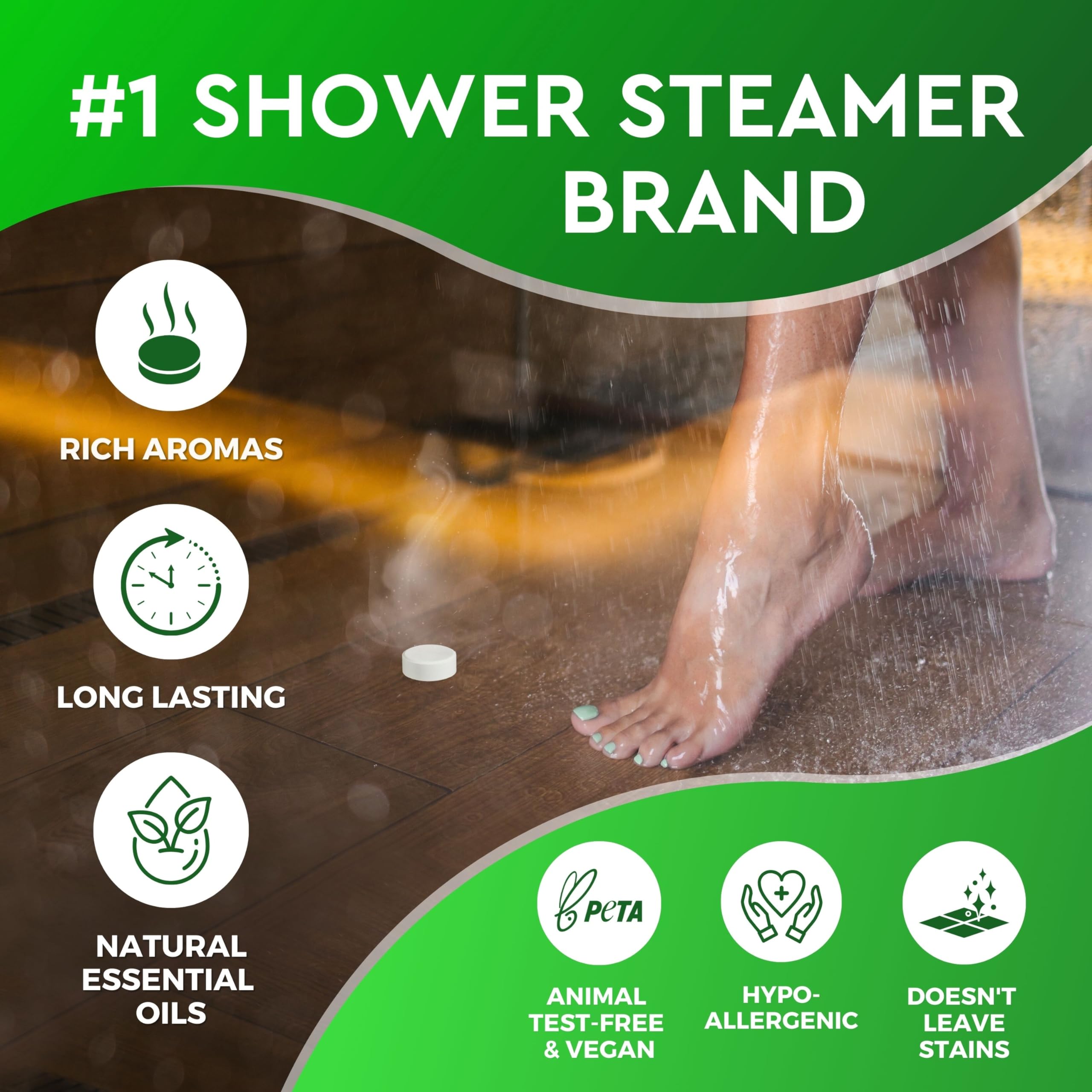 Cleverfy Aromatherapy Shower Steamers - 6-Pack Menthol & Eucalyptus Shower Bombs for Relaxation, Stress Relief & Congestion - Perfect for Spa-Like Showers at Home