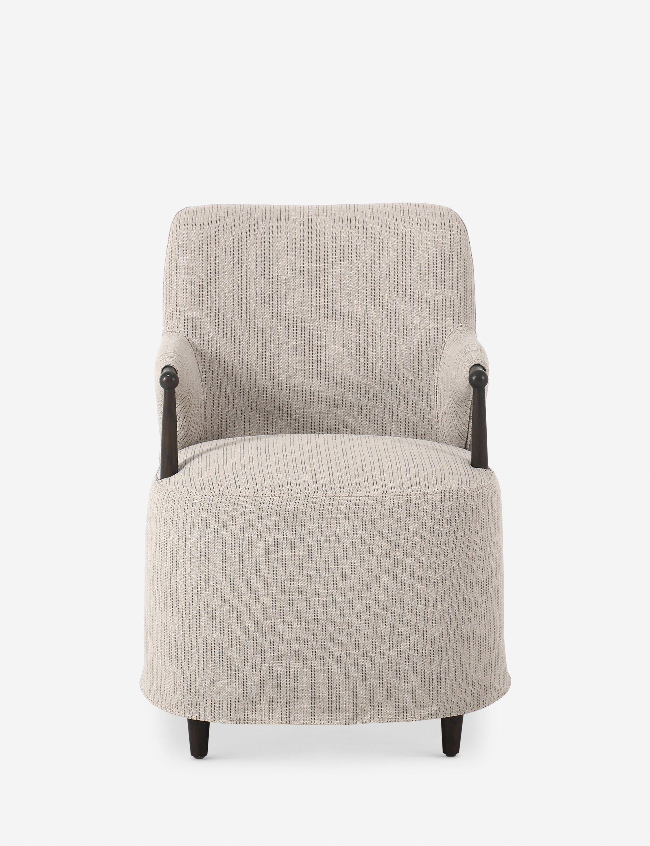 Amber Lewis x Four Hands Brently Dining Chair - Modern Wooden Dining Room Chair with Upholstered Seat - Perfect for Kitchen, Dining Room, and Home Office