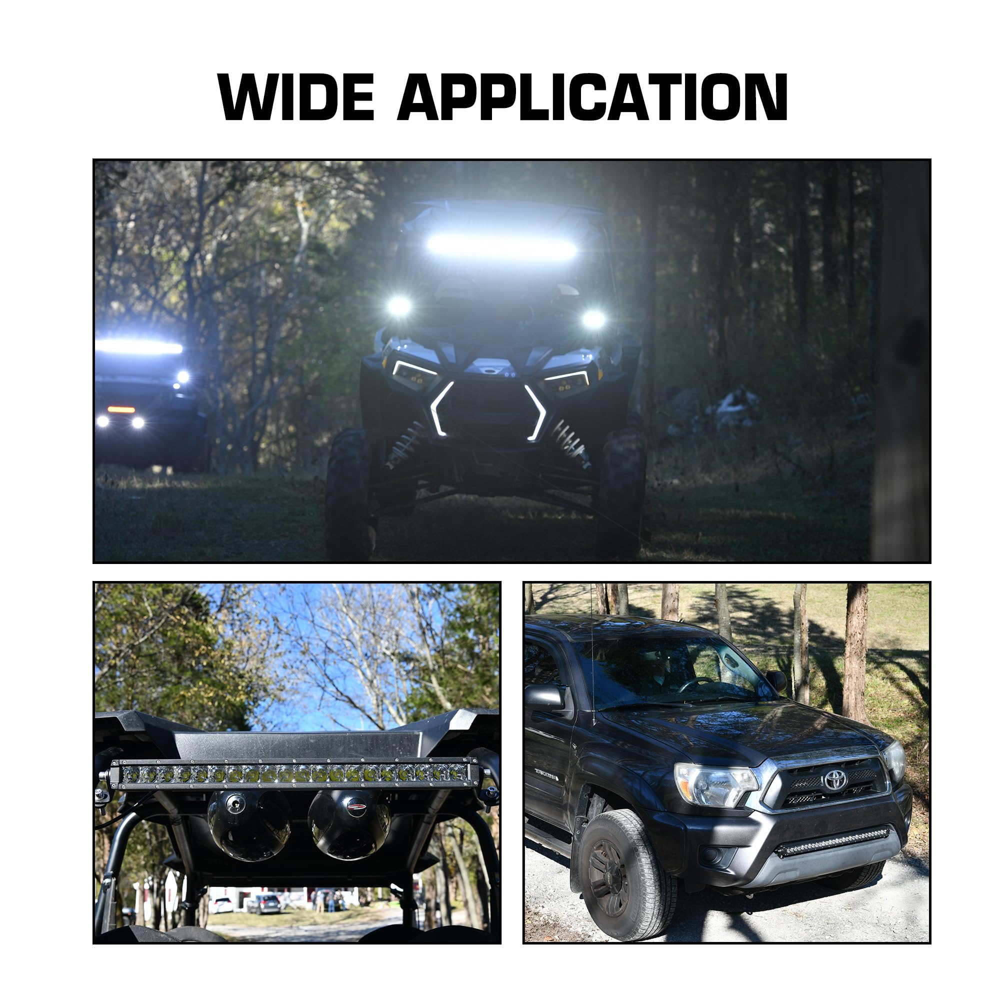 32 Inch 150W LED Spot Flood Light Bar - Waterproof Off Road Driving Lights with Flood Beam for Trucks, Jeeps, ATVs, UTVs, Tractors & Boats (12-60V) - Perfect for Night Off-Roading, Camping & Emergency Lighting