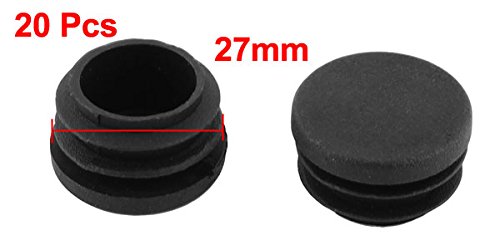 uxcell 28mm Plastic Table Leg Caps - 20 Pack Pipe Tube Insert End Blanking Plugs for Furniture Protection & Stability | Ideal for DIY, Home & Office Use