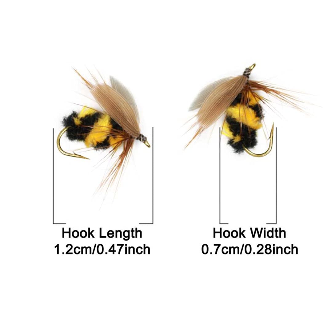 Premium Fly Fishing Flies Kit - 33/48/72/100/114/148pcs Dry/Wet Flies, Nymphs, Streamers & Poppers for Trout Bass - Durable Fly Box Included - Perfect for Freshwater & Saltwater Fishing Adventures