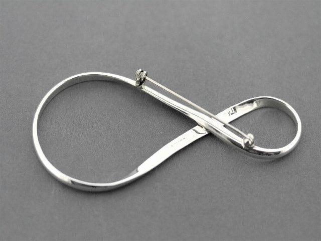 Sterling Silver Figure 8 Infinity Brooch - Elegant Jewelry for Women, Perfect for Weddings, Parties & Special Occasions