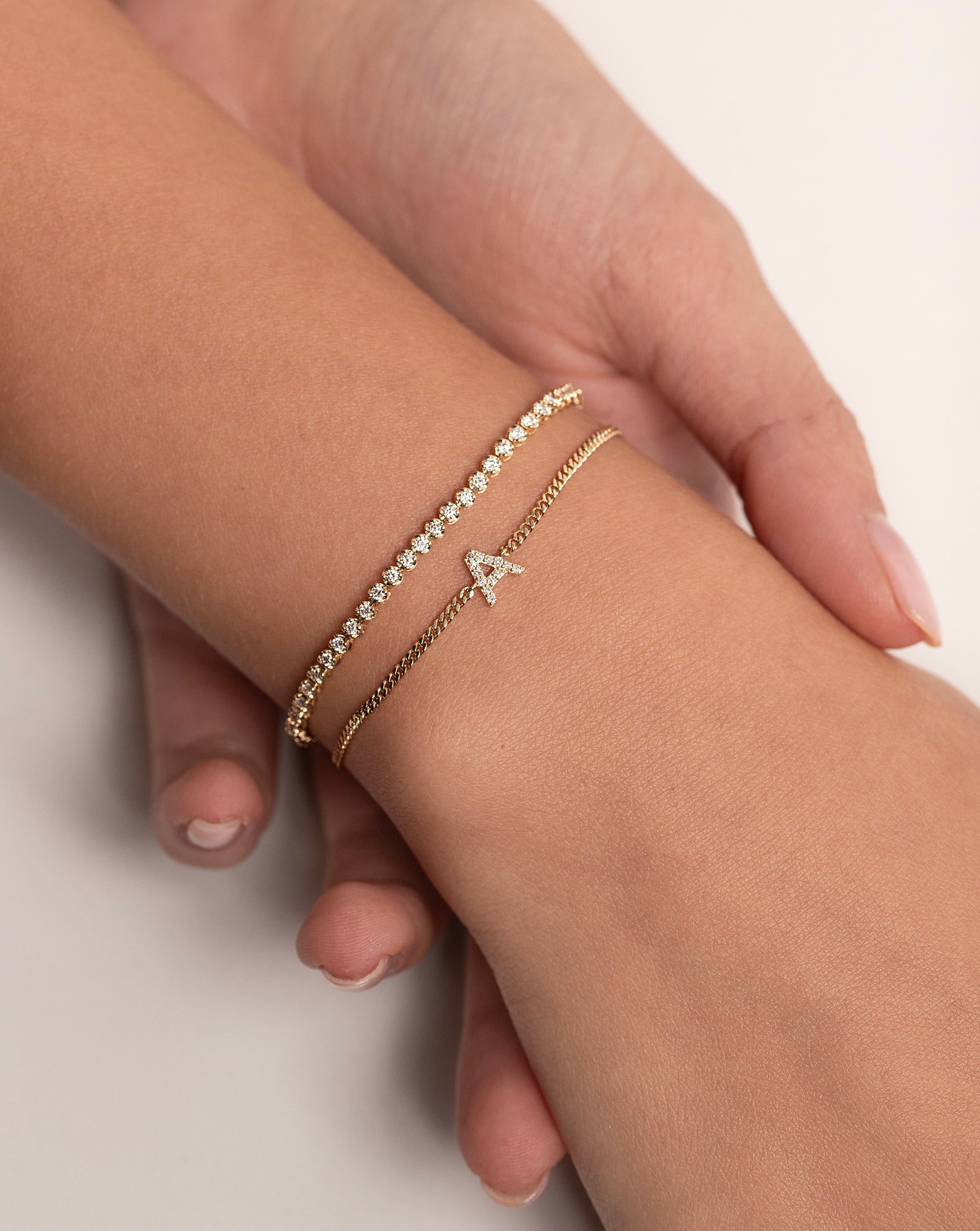 Personalized Diamond Initial Bracelet for Women - Elegant Custom Name Jewelry Gift for Her - Perfect for Birthdays, Anniversaries & Special Occasions