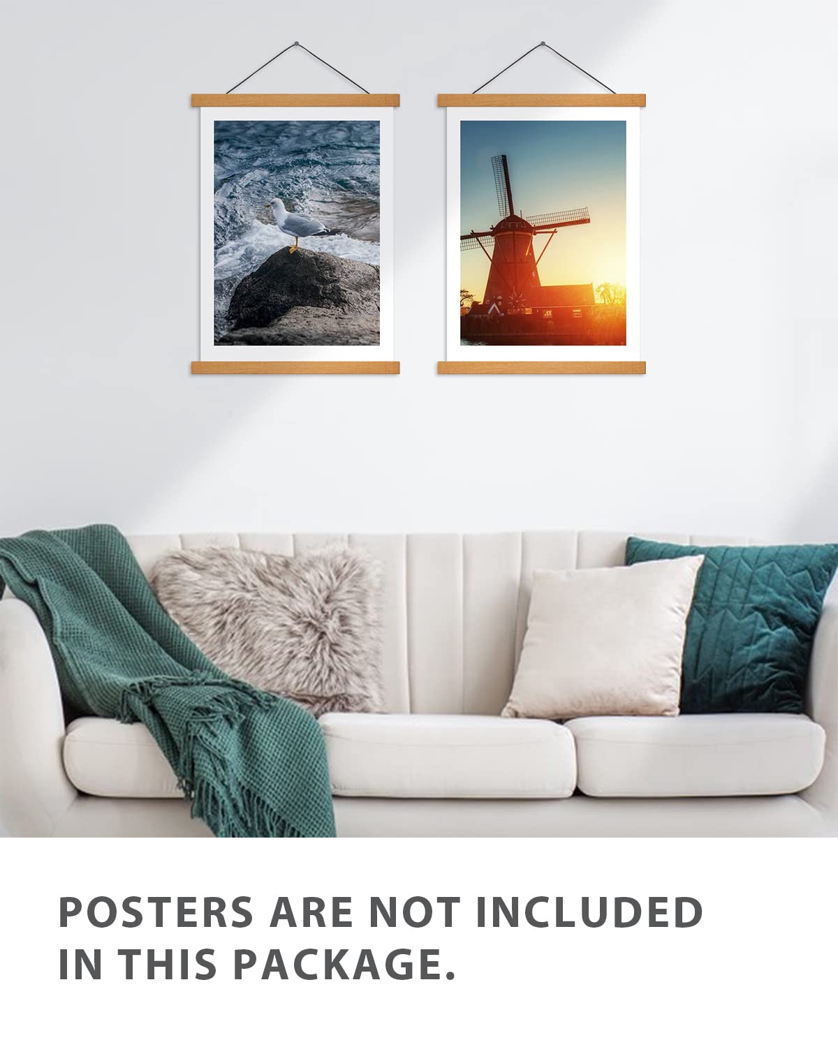 Magnetic Poster Hanger Frame - Strong Wooden Display for Diamond Paintings, Maps, Pictures & Canvas Art | Perfect for Bedroom, Office & Dining Room Decor | Easy-to-Use Wall Mounting Solution for Home & Commercial Spaces