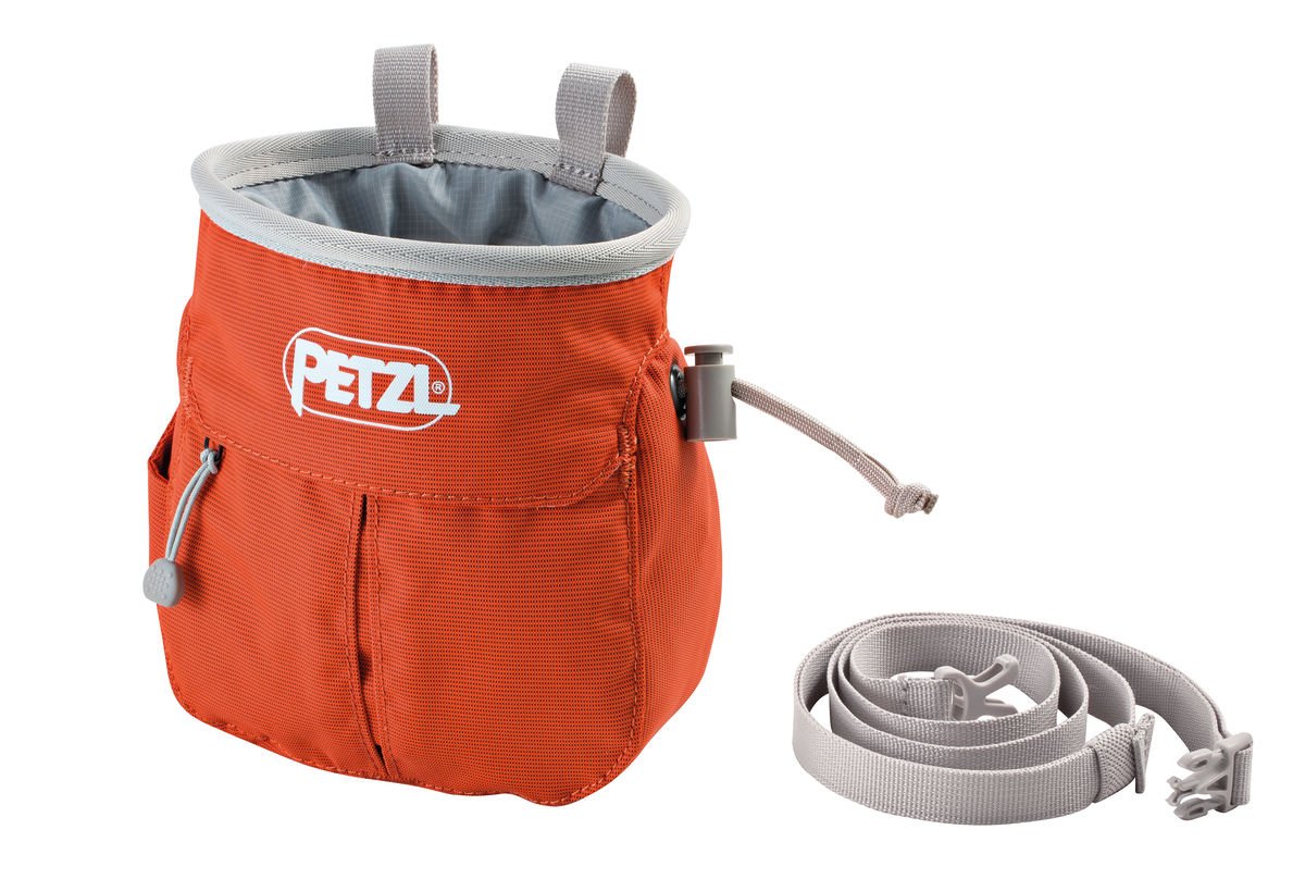 Petzl SAKAPOCHE Chalk Bag for Rock Climbing - Ergonomic Design with Zippered Pocket | Perfect for Gym Training, Sport Climbing & Traditional Climbing | Durable Chalk Holder for Bouldering & Outdoor Adventures