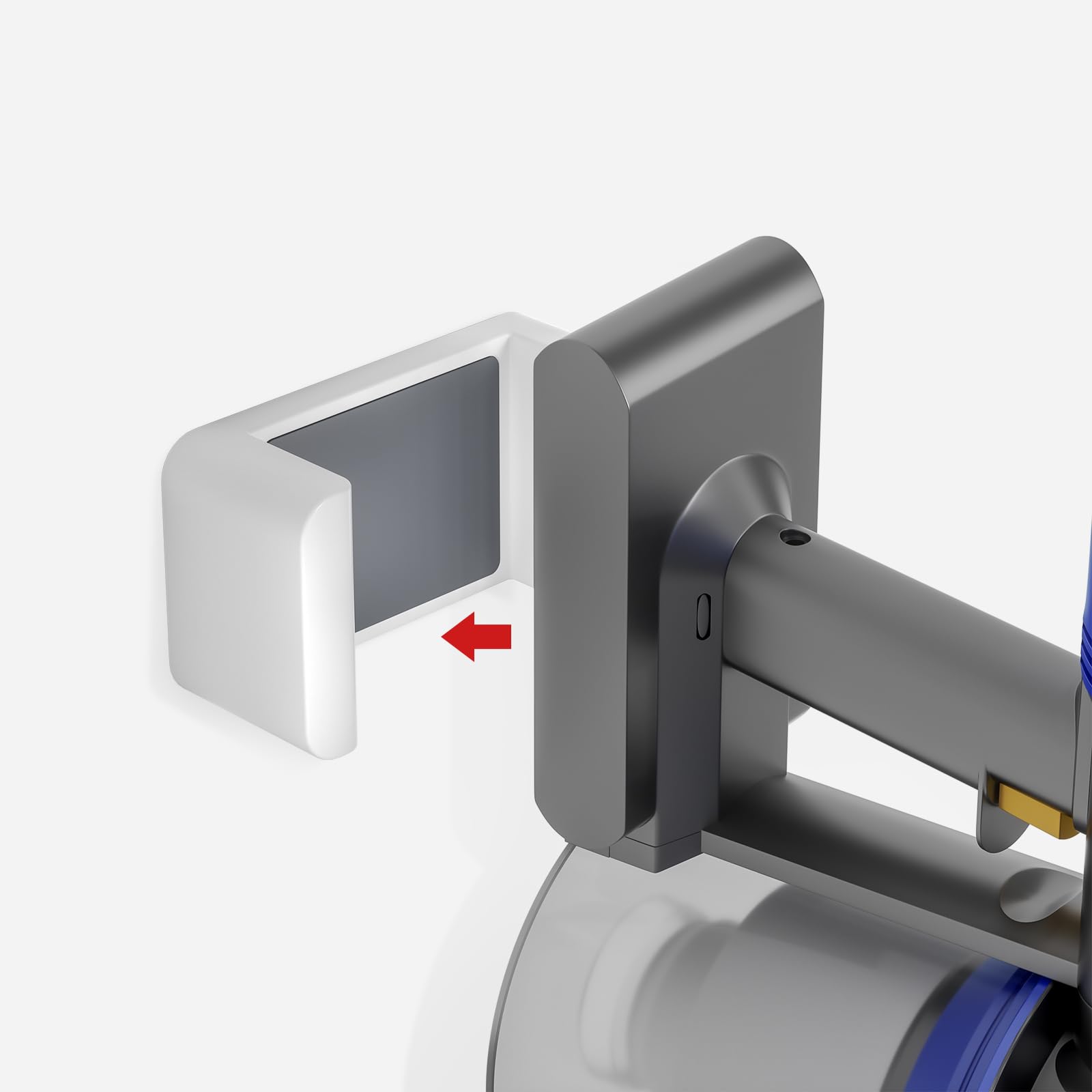 Dyson V7 V8 Vacuum Cleaner Wall Mount Stand - Storage Holder & Bracket Organizer for Dyson V7 V8 (White) | Perfect for Garage, Laundry Room & Closet Organization