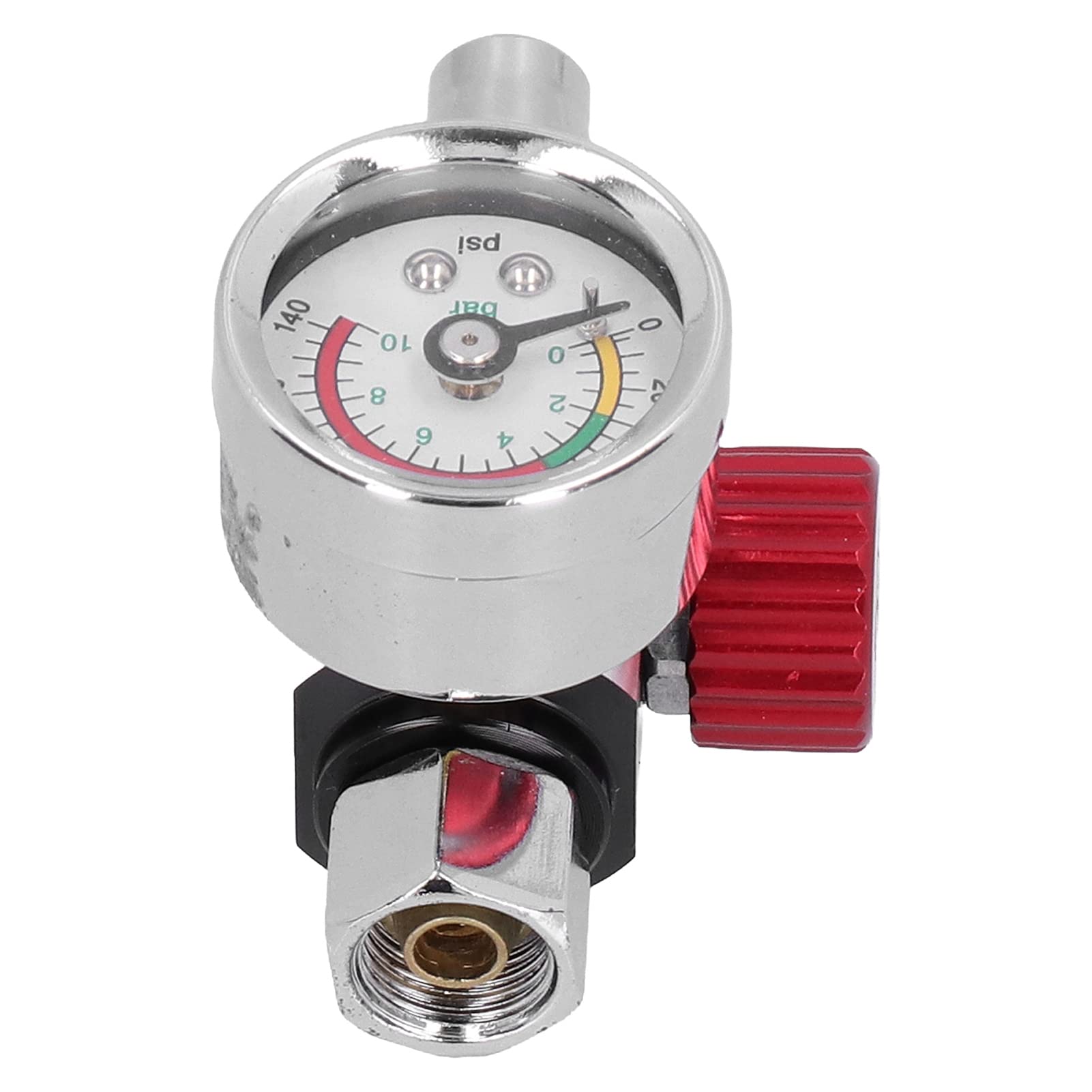 Air Throttle Regulator Valve with Pressure Gauge for Spray Guns - Professional Paint Sprayer & Air Tool Accessory for Automotive, Woodworking & DIY Projects