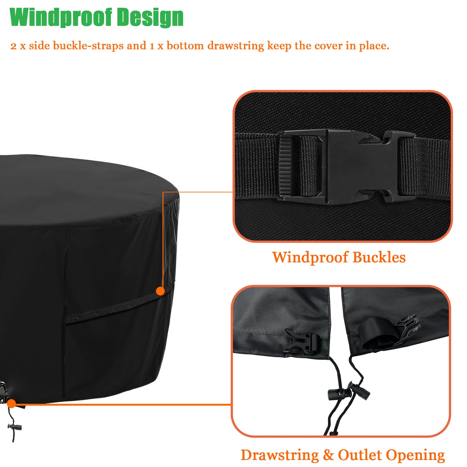 **WOMACO Heavy Duty Waterproof Oval Stock Tank Pool Cover with Air Vent & Handles – All-Weather Protection for 150 Gallon Outdoor Water Tanks, Bath Tubs & Pools – Keep Clean & Durable for Farm, Garden & Backyard Use**