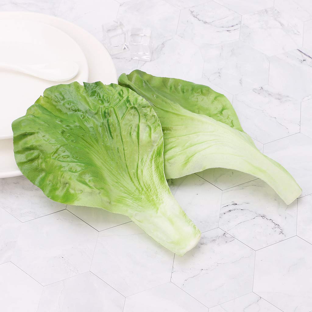 Artificial Lettuce Leaves - Realistic Fake Vegetable Simulation for Home Decor, Kitchen Cabinet, Party & Wedding Decoration | Lifelike Greens for Table Centerpieces, Food Displays & Photography Props