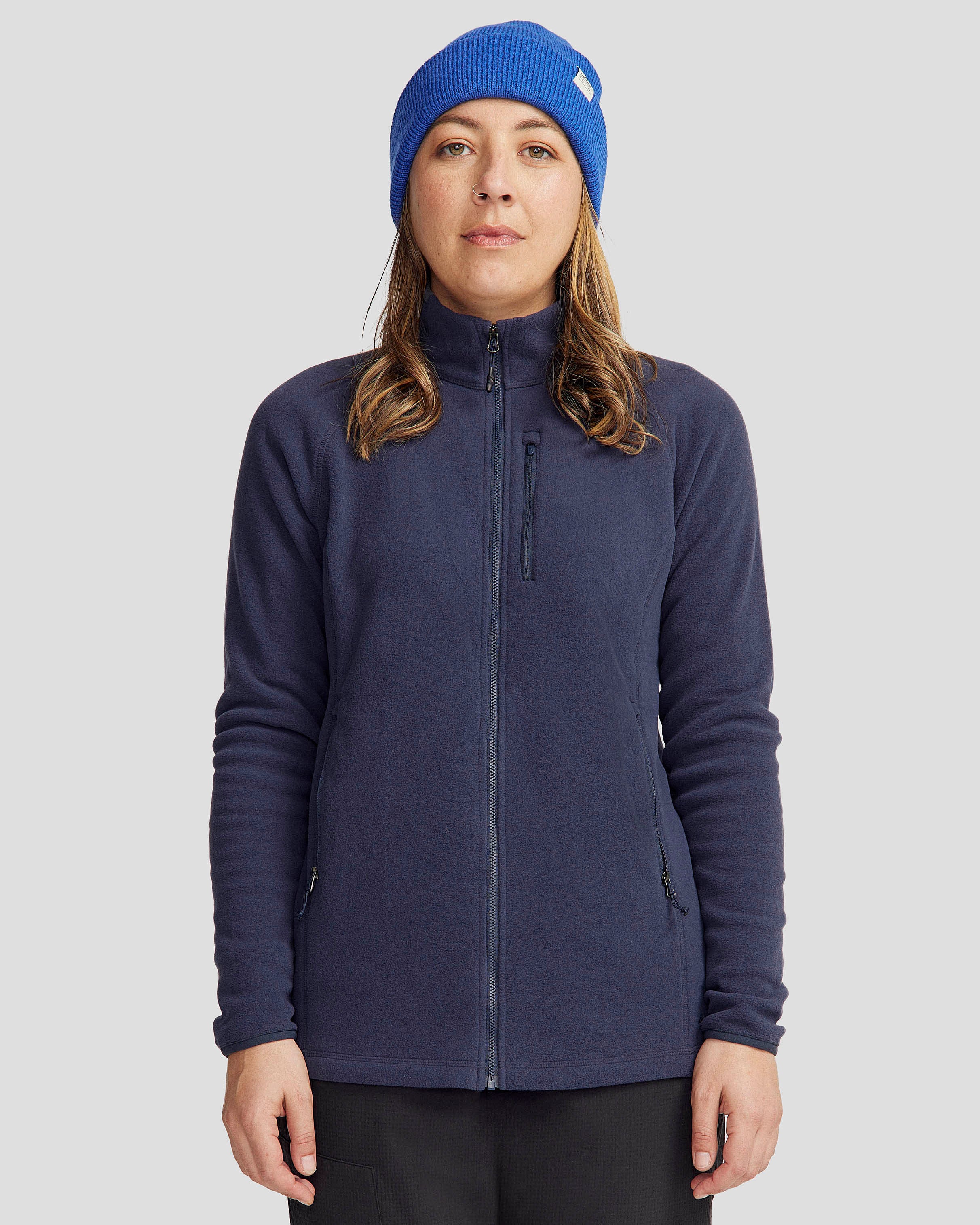 Women's Ridge 100 PrimaLoft Bio Fleece Jacket - Warm Winter Coat, Water-Resistant, Lightweight Outdoor Jacket for Hiking, Camping & Casual Wear - Pure Navy