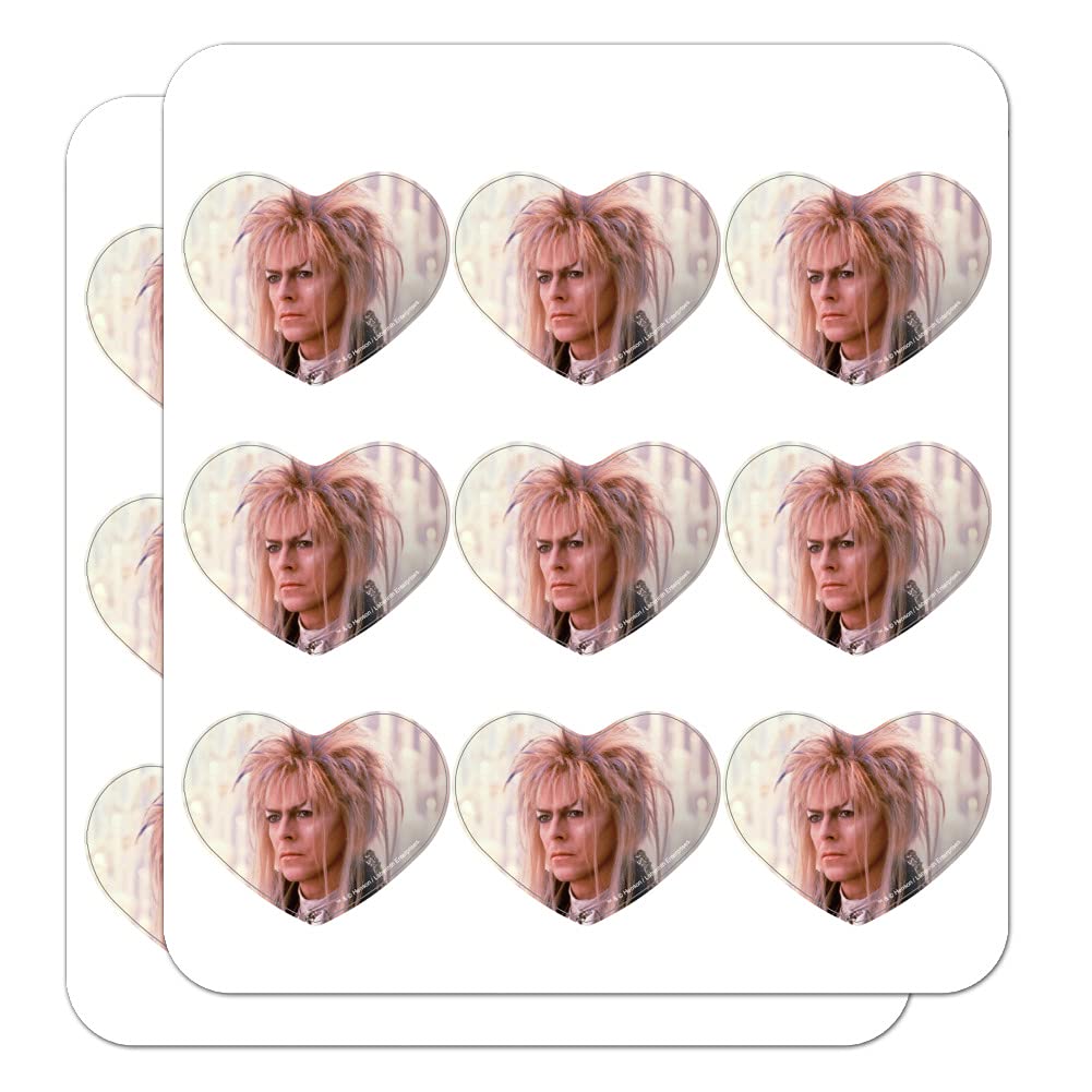 David Bowie as Jareth from Labyrinth Stickers - Heart Shaped Planner & Scrapbook Decals - DIY Craft Supplies for Journals, Calendars, Bullet Journals (Set of 50) - Perfect for Bowie Fans, Movie Lovers & Stationery Enthusiasts