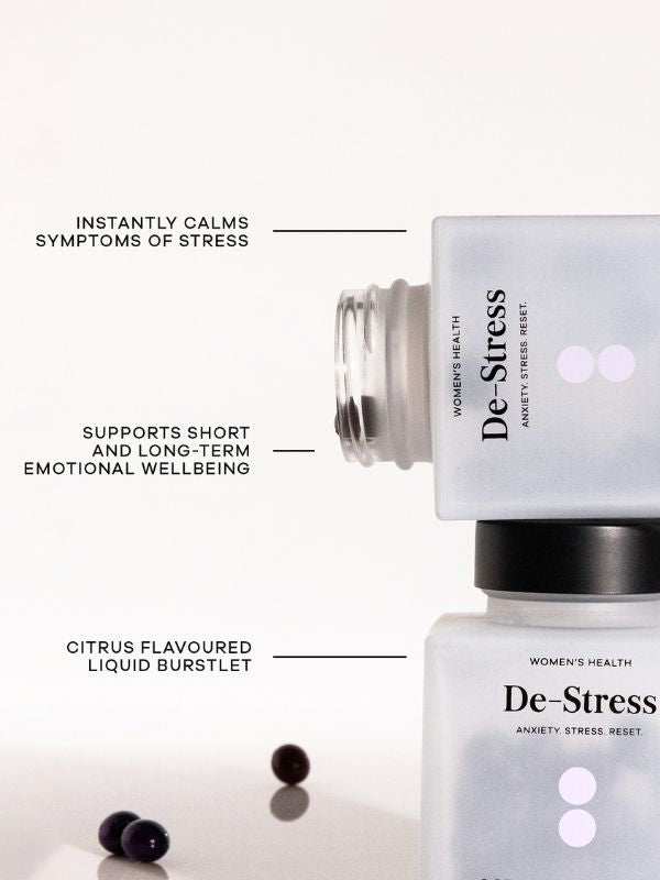 Vida Glow De Stress Supplement - Natural Stress Relief & Relaxation Support for Women & Men - Perfect for Work, Travel & Daily Wellness