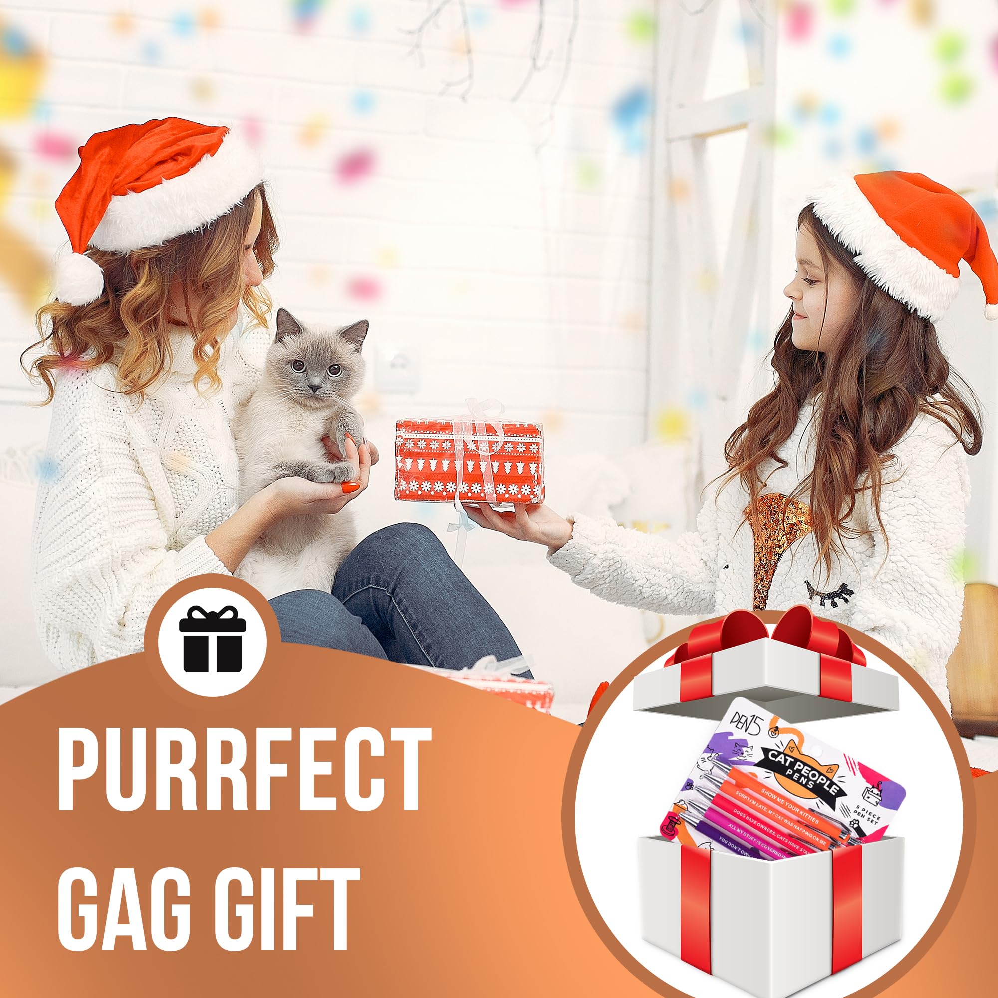 Funny Cat Pens for Cat Lovers - Humorous Saying Ballpoint Pens | Perfect Office Gag Gift for Pet Owners, Coworkers & Cat Enthusiasts | Great for Birthday Gifts, White Elephant & Secret Santa Exchanges