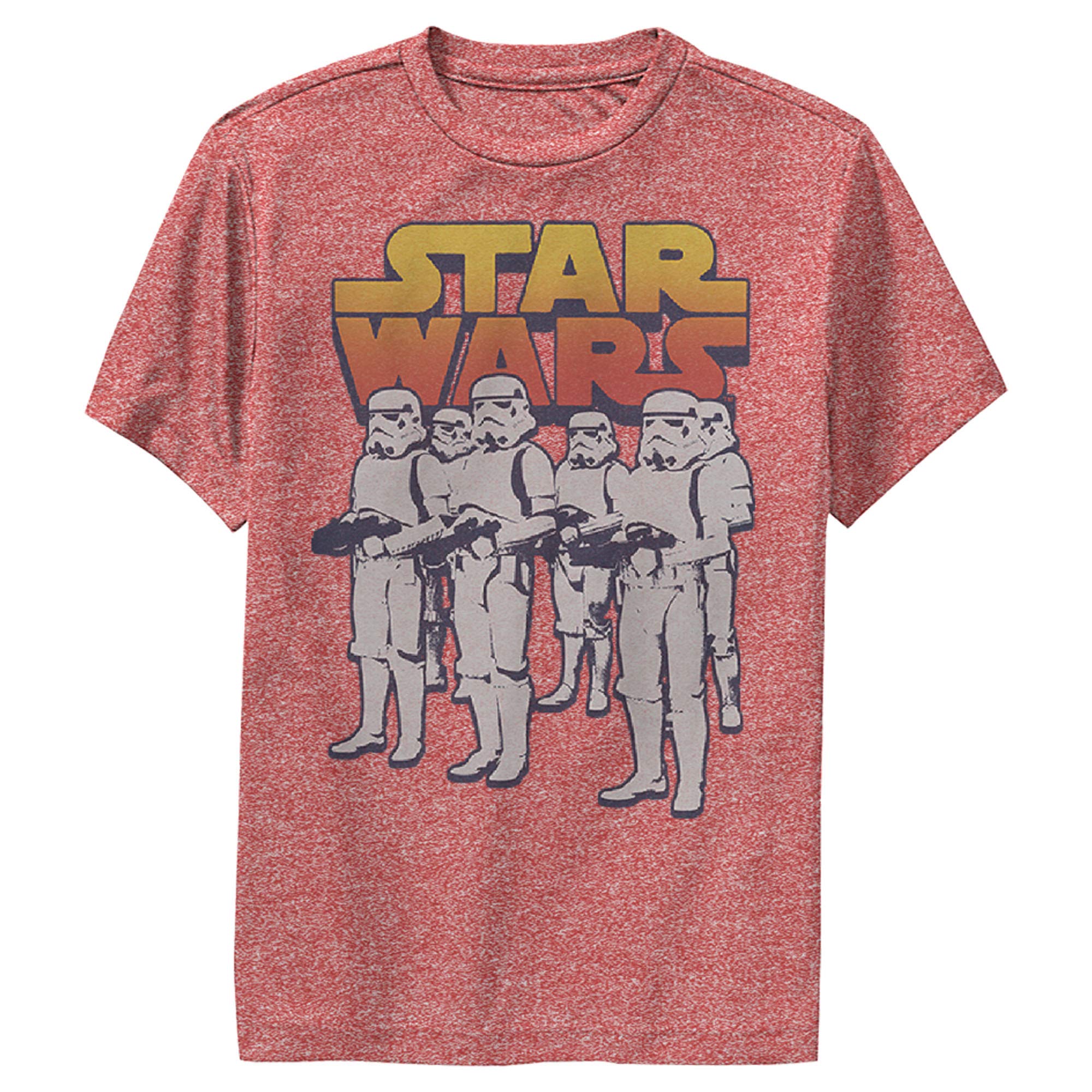 Star Wars Marching Orders with Shadow Boys Short Sleeve T-Shirt for Men - Red Heather, Size Large - Casual Wear, Cosplay & Fan Events