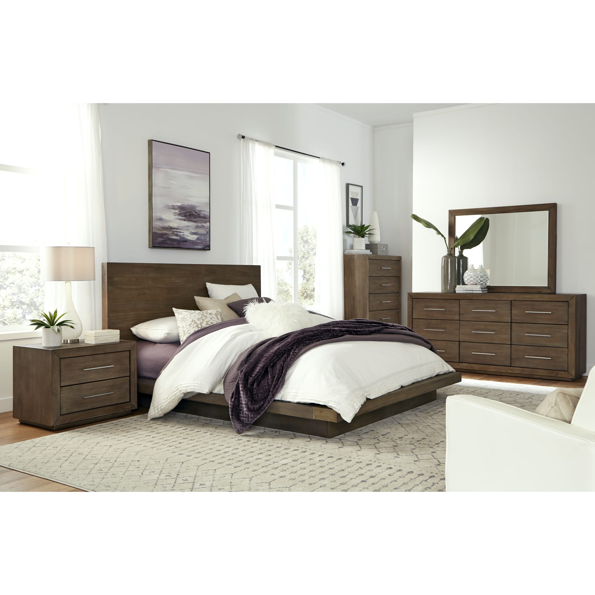 Dark Pine Melbourne Beveled Glass Mirror - Elegant Wall Decor for Living Room, Bedroom & Bathroom