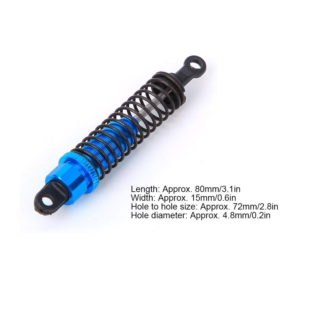 80MM Aluminum Alloy RC Car Shock Absorbers - Front & Rear Suspension for RGT 136100 1/10 Scale RC Cars (Blue) | Durable Off-Road Bashing & Racing Performance Upgrade