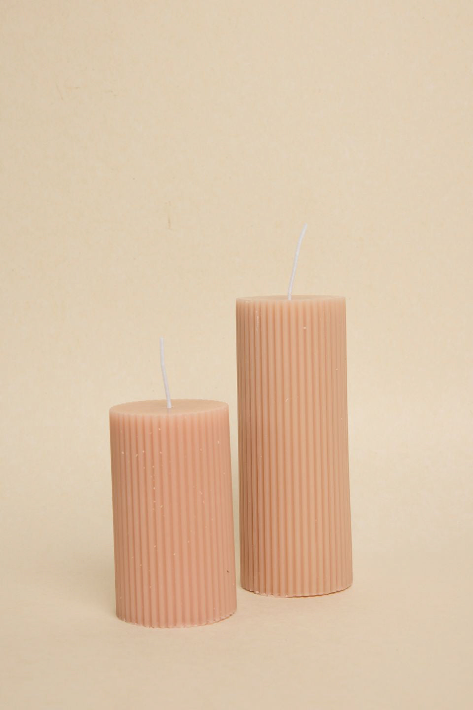 Handmade Soy Wax Candle with Flat Head and Ribbed Column Design - Perfect for Home Decor, Relaxation, and Romantic Ambiance