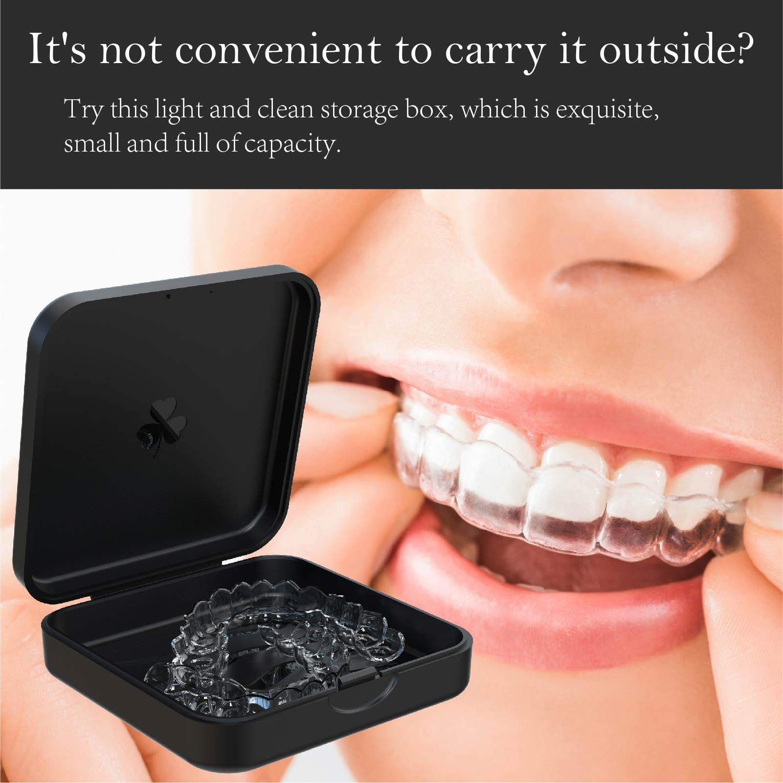 ARGOMAX Retainer Case for Invisalign & Braces - Durable Orthodontic Storage Box (1-Piece, Black) | Perfect for Travel, School & Daily Teeth Aligner Protection