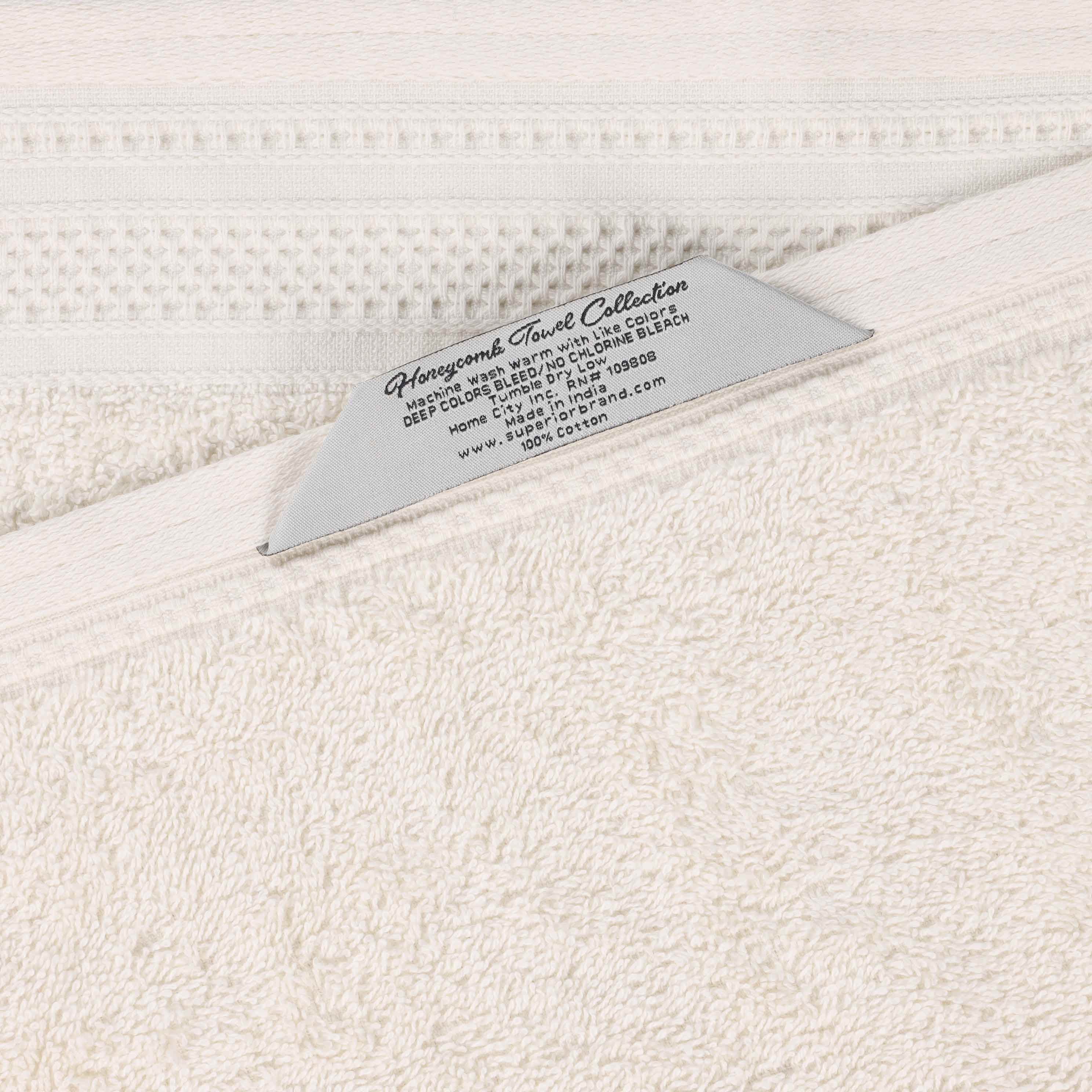 Premium Honeycomb Waffle Weave Cotton Face Towels - Ultra Soft & Absorbent Bath Towel Set of 12 for Spa, Gym, Travel & Luxury Home Use
