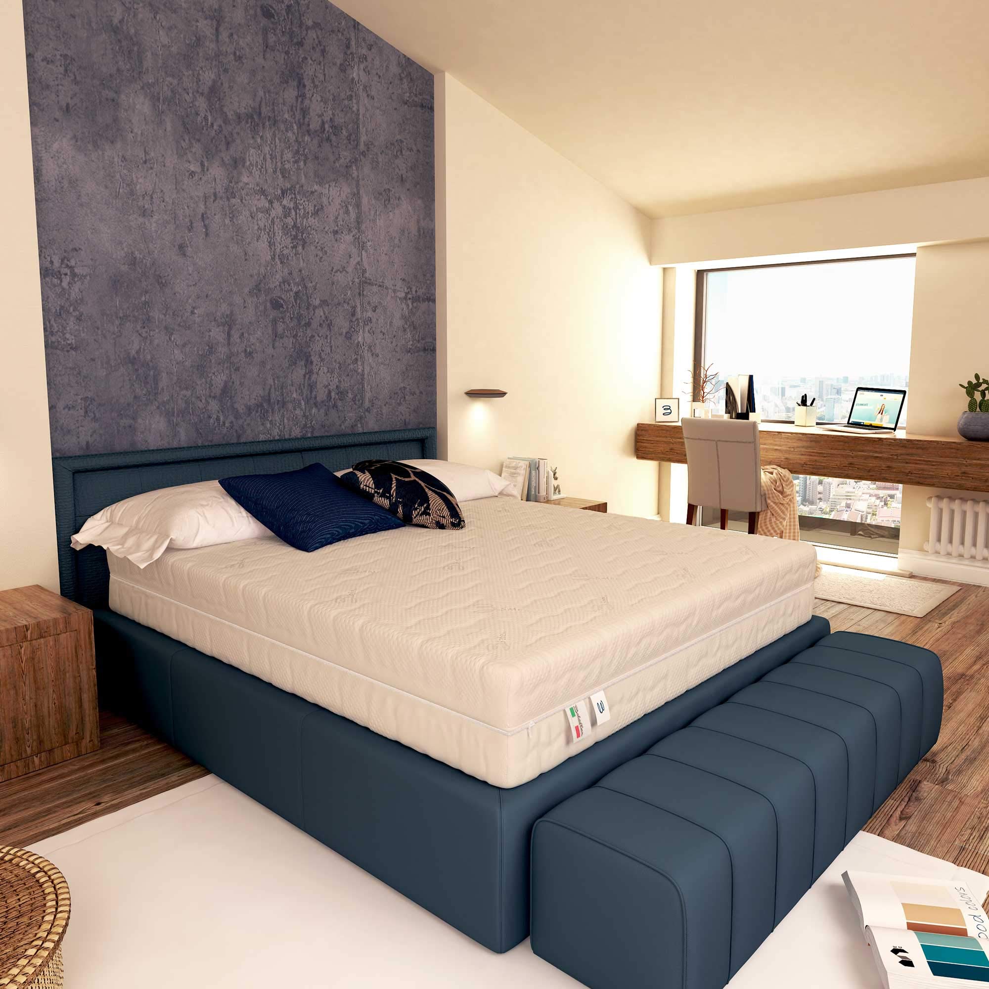 Baldiflex Emporio - Memory Foam Mattress, Single Size Dream Soft with Removable Cover, B.Safe Antiviral Treatment, 7cm Memory Layer, 25cm Height, 90x200x25cm - Perfect for Guest Rooms, Dorms, or Small Apartments