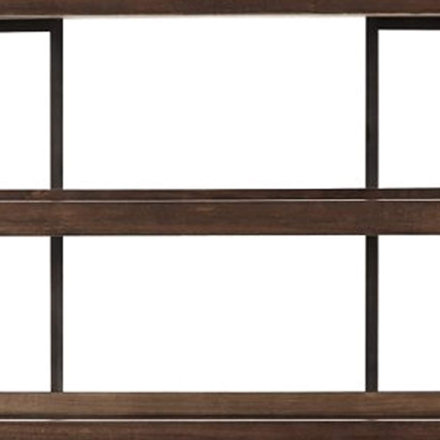 Benjara 5-Shelf Wooden Bookcase with Metal Frame - Brown & Black - Perfect for Living Room, Office & Home Library Storage