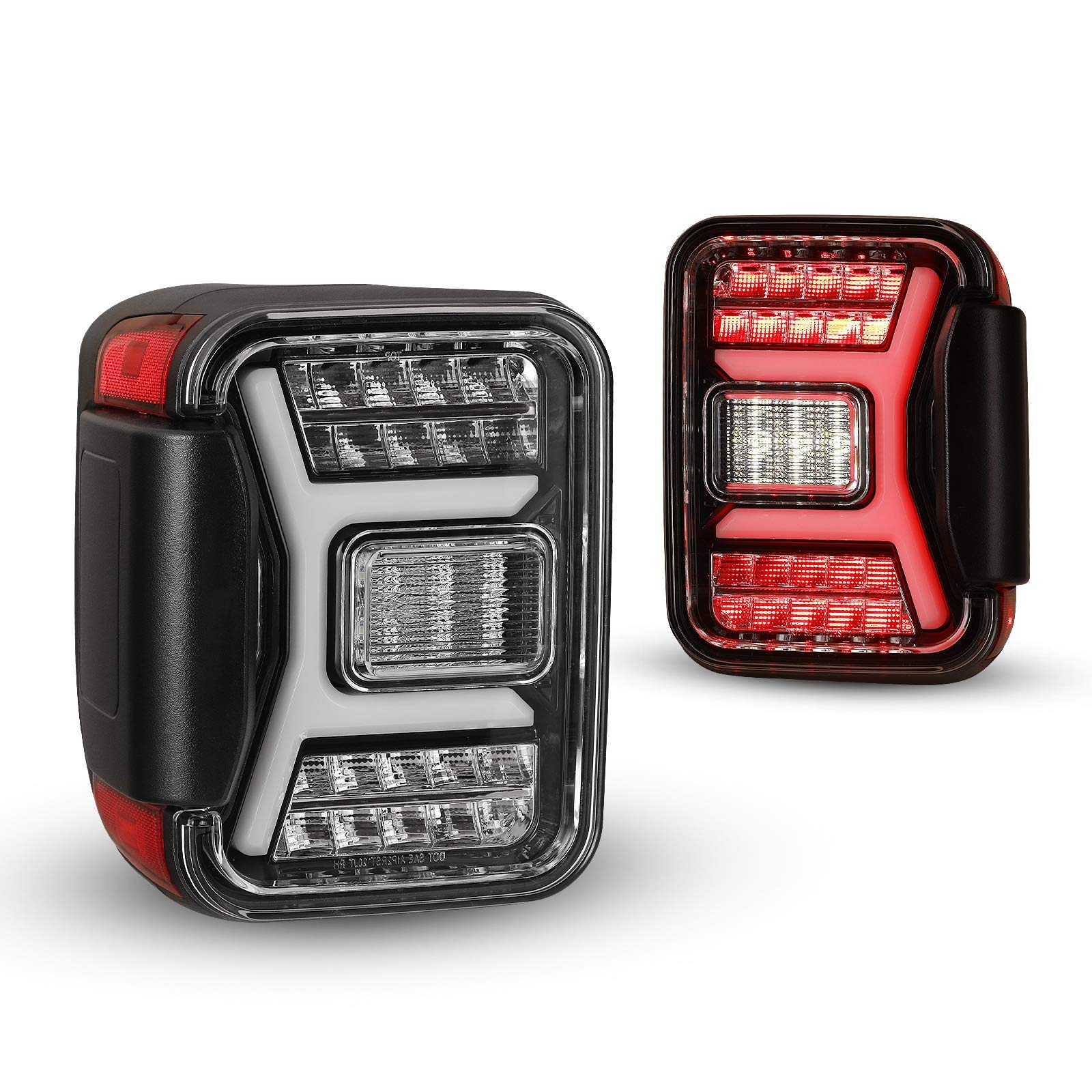 Nixon Offroad LED Tail Lights for 2019-2021 Jeep Gladiator JT - Clear Lens Replacement Tail Light Assembly (1 Pair) - Enhance Visibility & Style for Off-Road Adventures & Night Driving