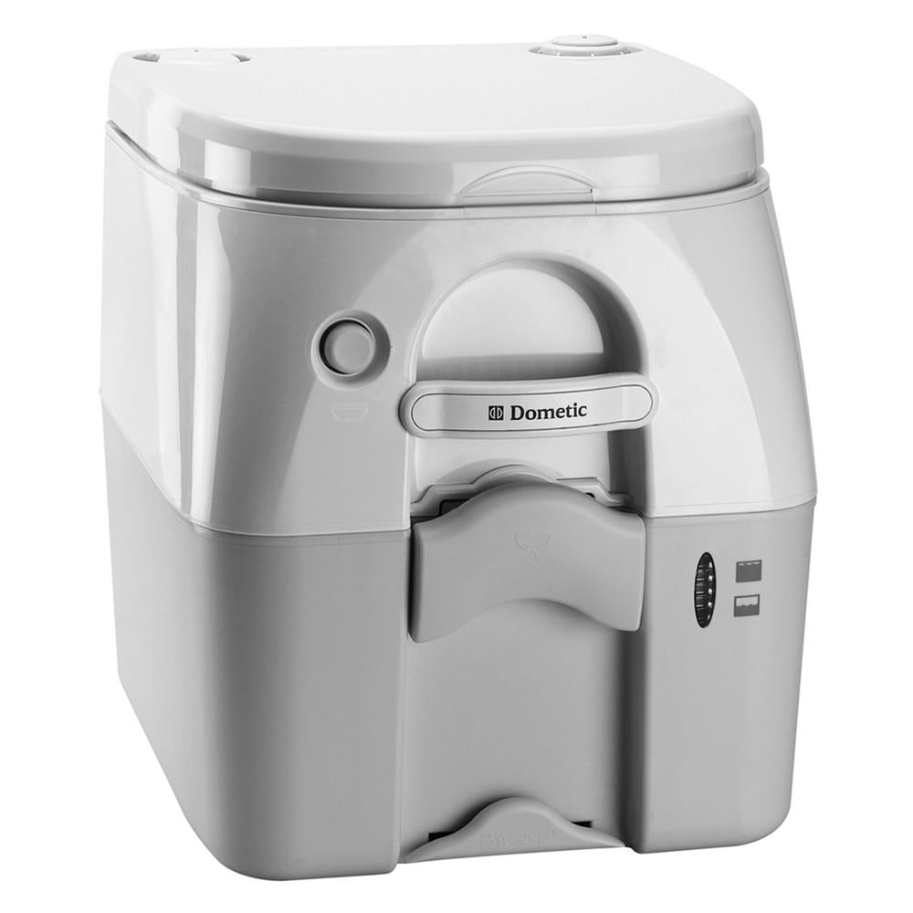 Dometic 975 Portable Toilet 5.0 Gallon - Lightweight & Compact Gray RV Toilet with Mounting Brackets | Perfect for Camping, Boating & RV Travel